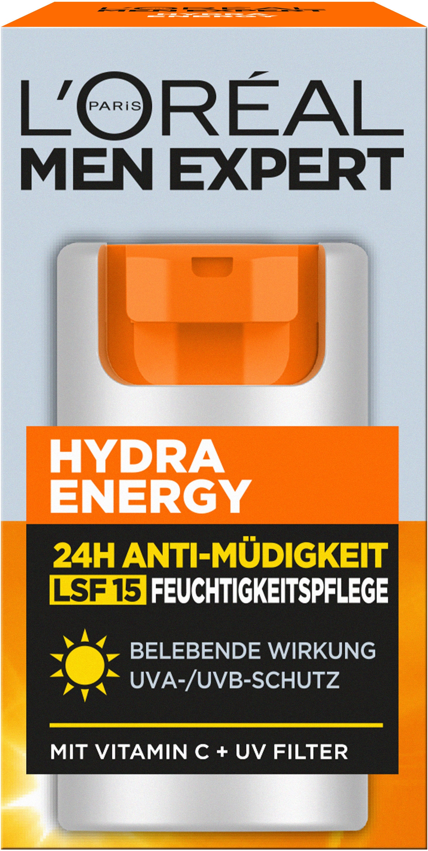 L'ORÉAL PARIS MEN EXPERT Gesichtsgel »HYDRA ENERGY 24H ANTI-MÜDIGKEIT FEUCHTIGKEITSPFLEGE LSF15« mit Lichtschutzfaktor