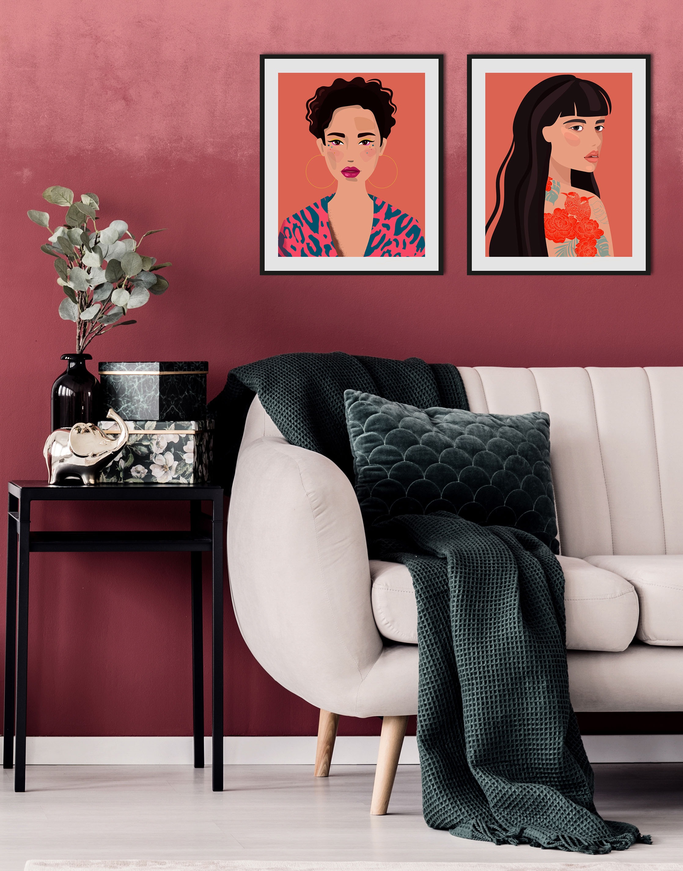 queence Bild »Ajosch«, Frau-Porträts-Portrait-Bilder von Frauen-Fashion-Mod günstig online kaufen