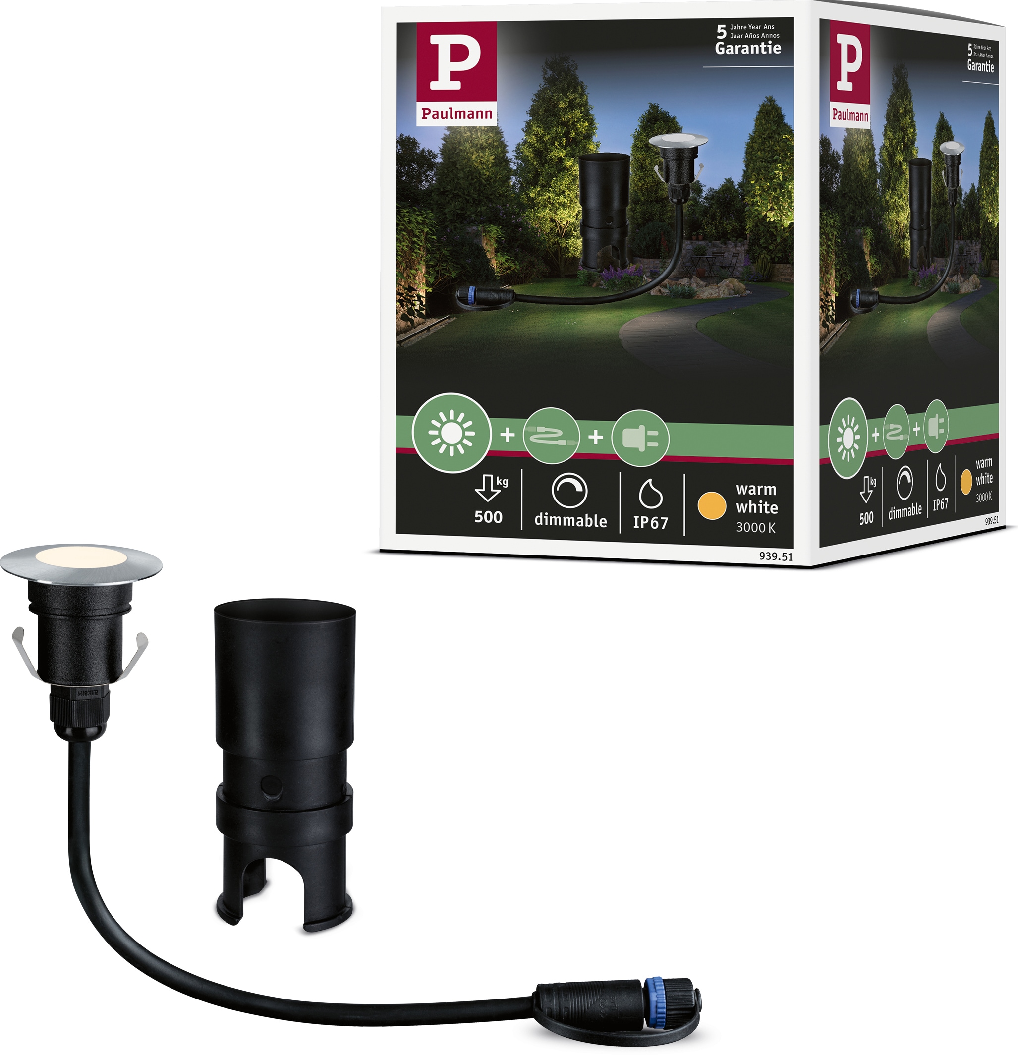 Paulmann LED Einbauleuchte »Plug & kaufen 3000K auf Rechnung Shine«, 24V flammig-flammig, IP65 1