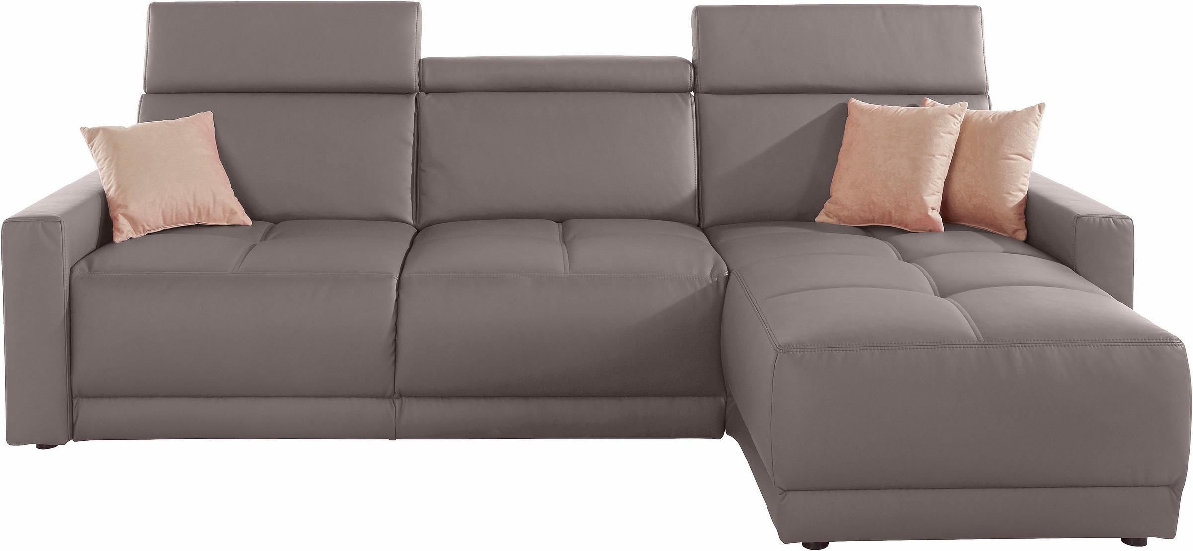DOMO collection Ecksofa »Ava mit moderner Sitzheftung & toller Doppelnaht, günstig online kaufen