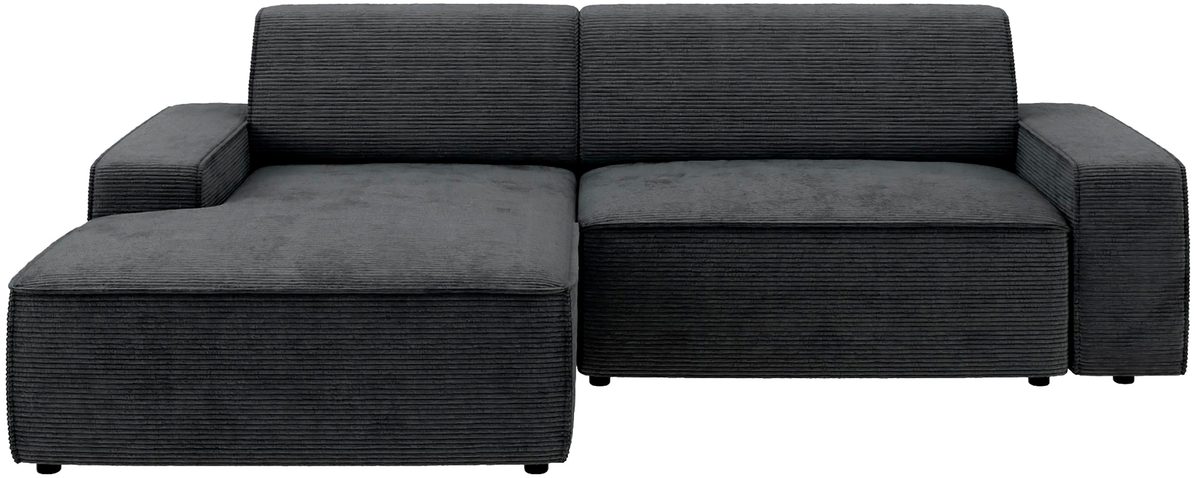 TRENDMANUFAKTUR Ecksofa »Graz, wahlweise mit Sitzvorschub und Bettkasten, L-Form, Breite 246 cm«, in Cord-, haustierfreundlichem LEO Struktur- oder LUMOS-3D-Bezug