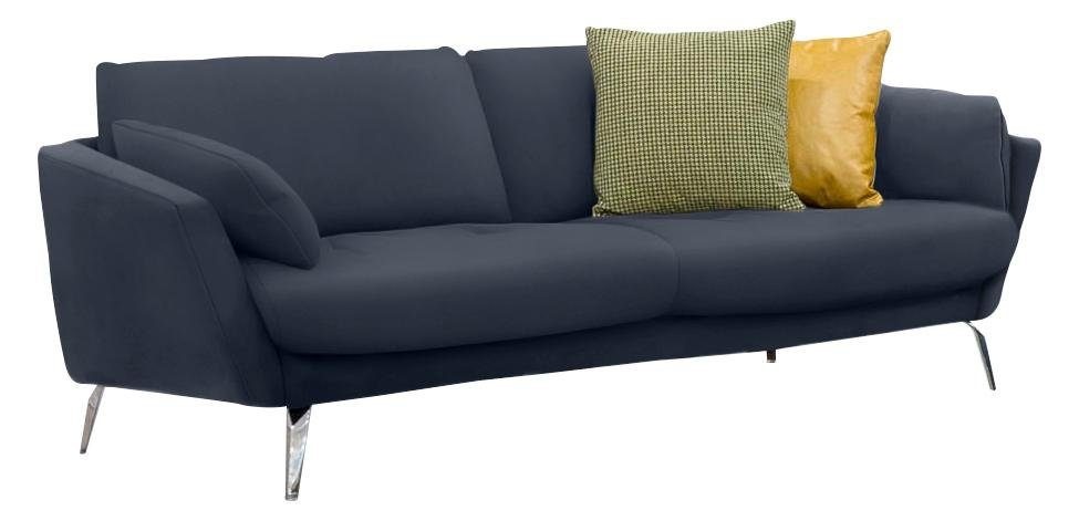 W.SCHILLIG 2,5-Sitzer »softy«, mit dekorativer Heftung im Sitz, Füße Chrom glänzend
