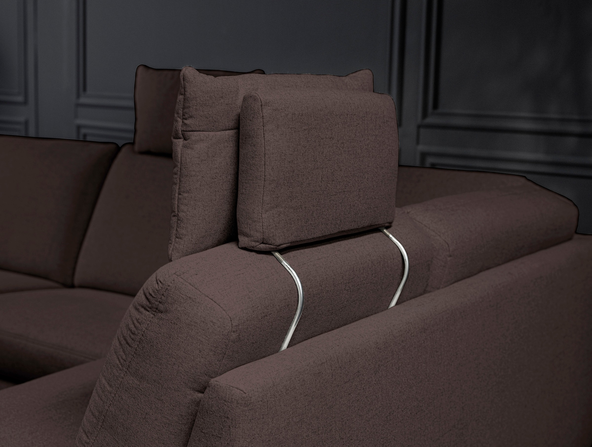 alina Ecksofa, inkl. Kopfstützen, wahlweise mit Relaxfunktion, Breite: 243 cm