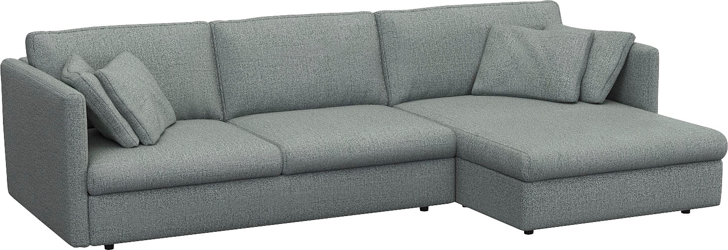 FLEXLUX Ecksofa »Lovane«, Weich & anschmiegsam, große Sitztiefe auf Kaltschaum, Dekokissen inkl.