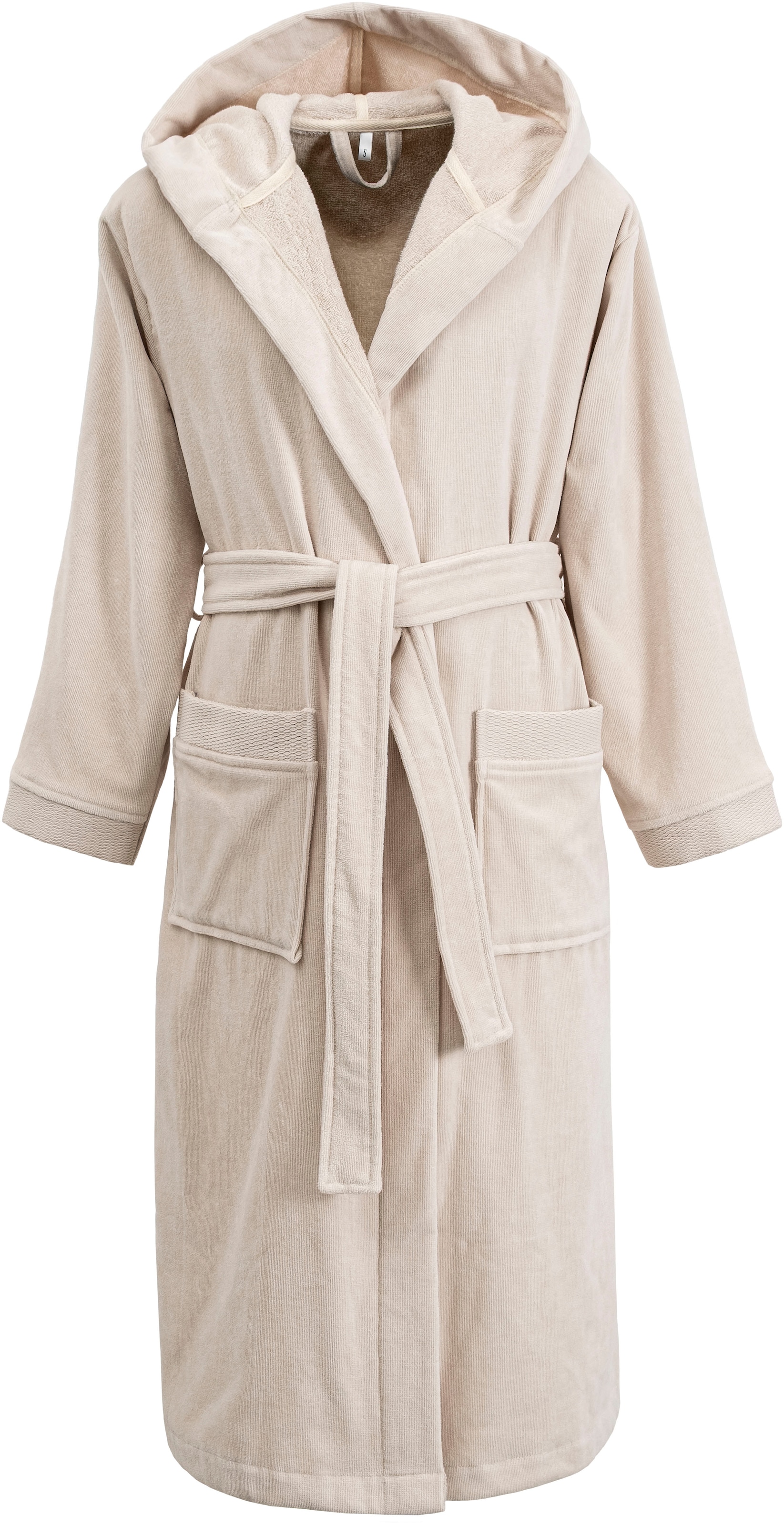 OTTO home Unisex-Bademantel »Fenya, 330 g/m², ideal für Sauna & Spa, Hotelbademantel, Morgenmantel«, (1 St.), Reißverschlusstaschen, weich mit GRATIS-Zugabe: 1x Duschtuch 70x140 cm