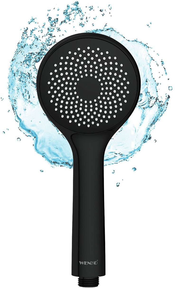 WENKO Handbrause »Watersaving« Schwarz matt, Ø 9,5 cm