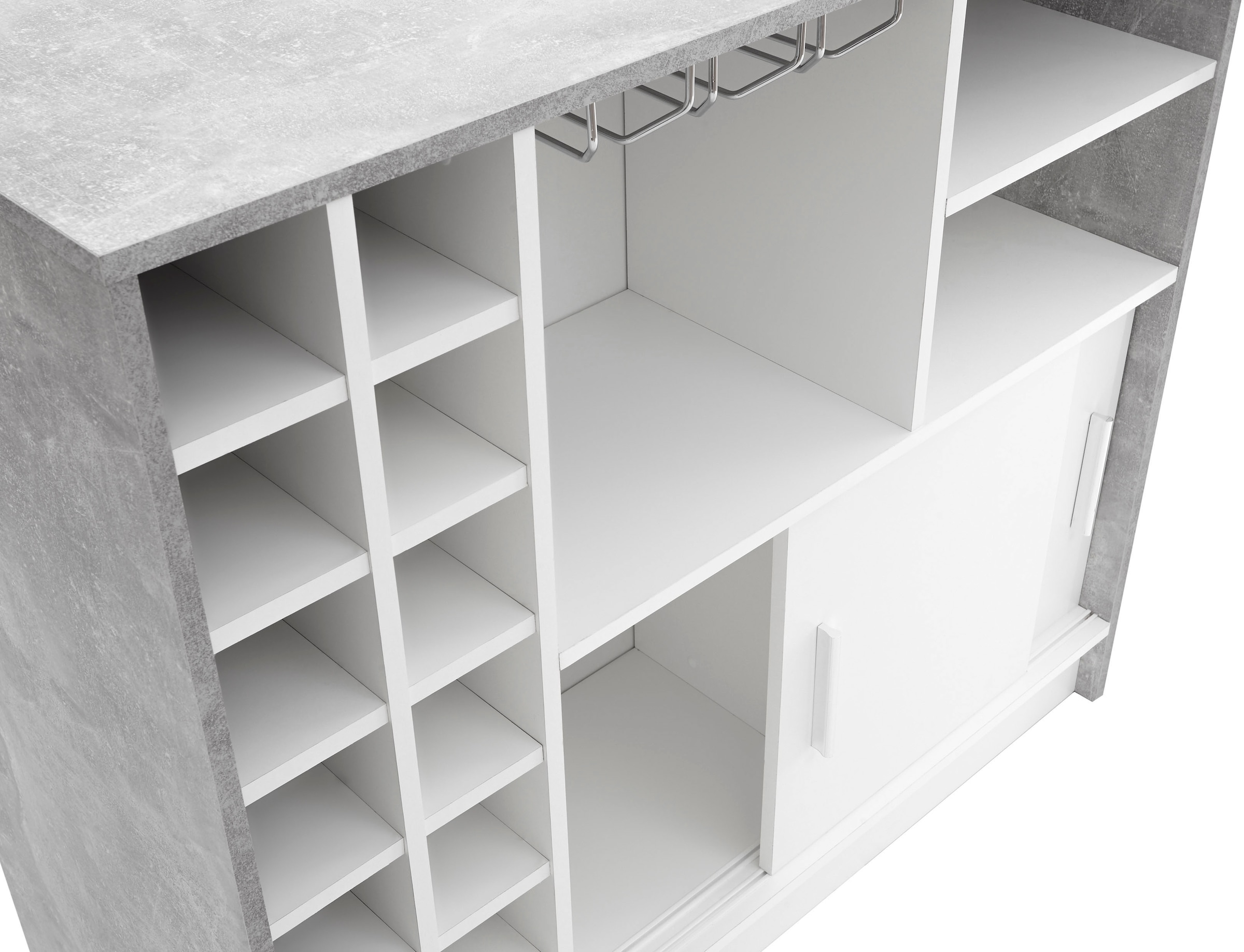Stolkom Bartisch »Planter«, Beton Dekor, Tisch mit Flaschenregal