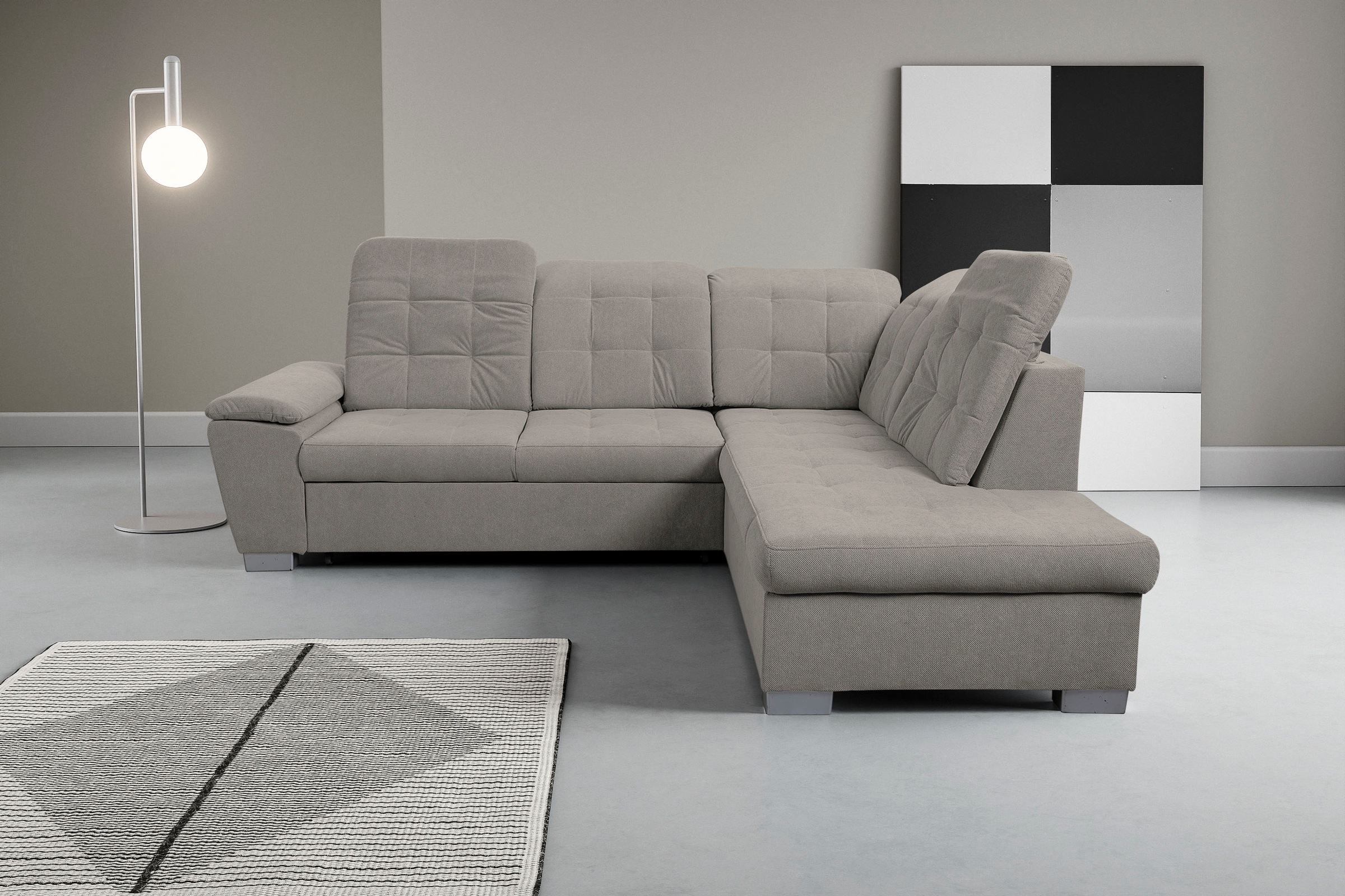 WERK2 Ecksofa »Bonny inkl. Kopfteilverstellung, Bettfunktion, Stauraum, L-F günstig online kaufen