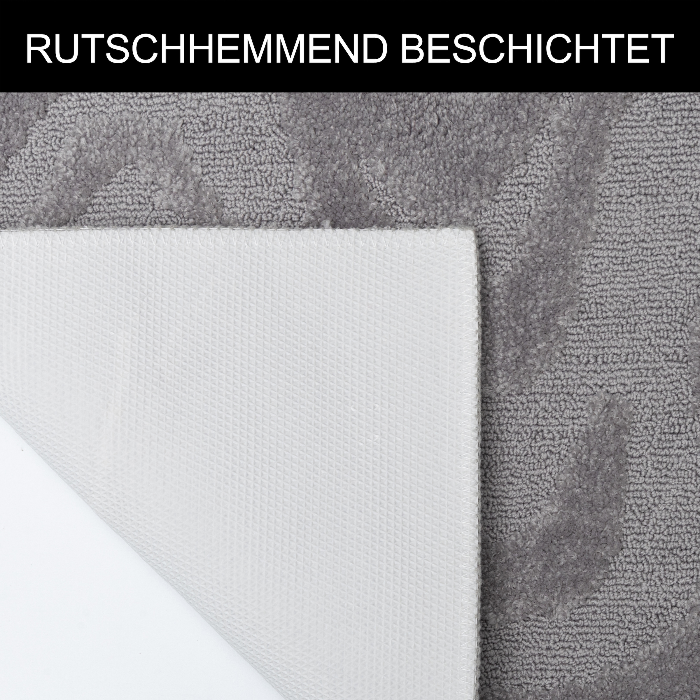 OTTO home Badematte »Wave, Badvorleger, Badezimmer Teppich« Höhe 10 mm rutschhemmend beschichtet fußbodenheizungsgeeignet | schnell trocknend Hoch-Tief-Effekt, modernes Muster, Welle, Badteppich, Duschvorleger