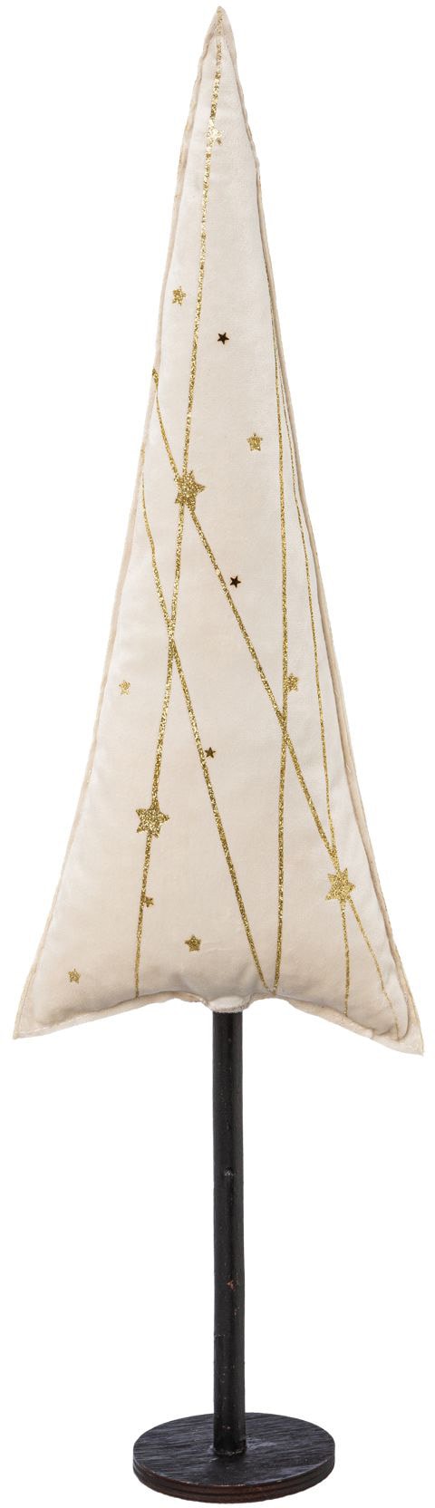 Creativ deco Dekobaum »Weihnachtsdeko«, aus Samtstoff mit Applikationen in 3 Größen: 30x9, 40x13, 55x17 cm