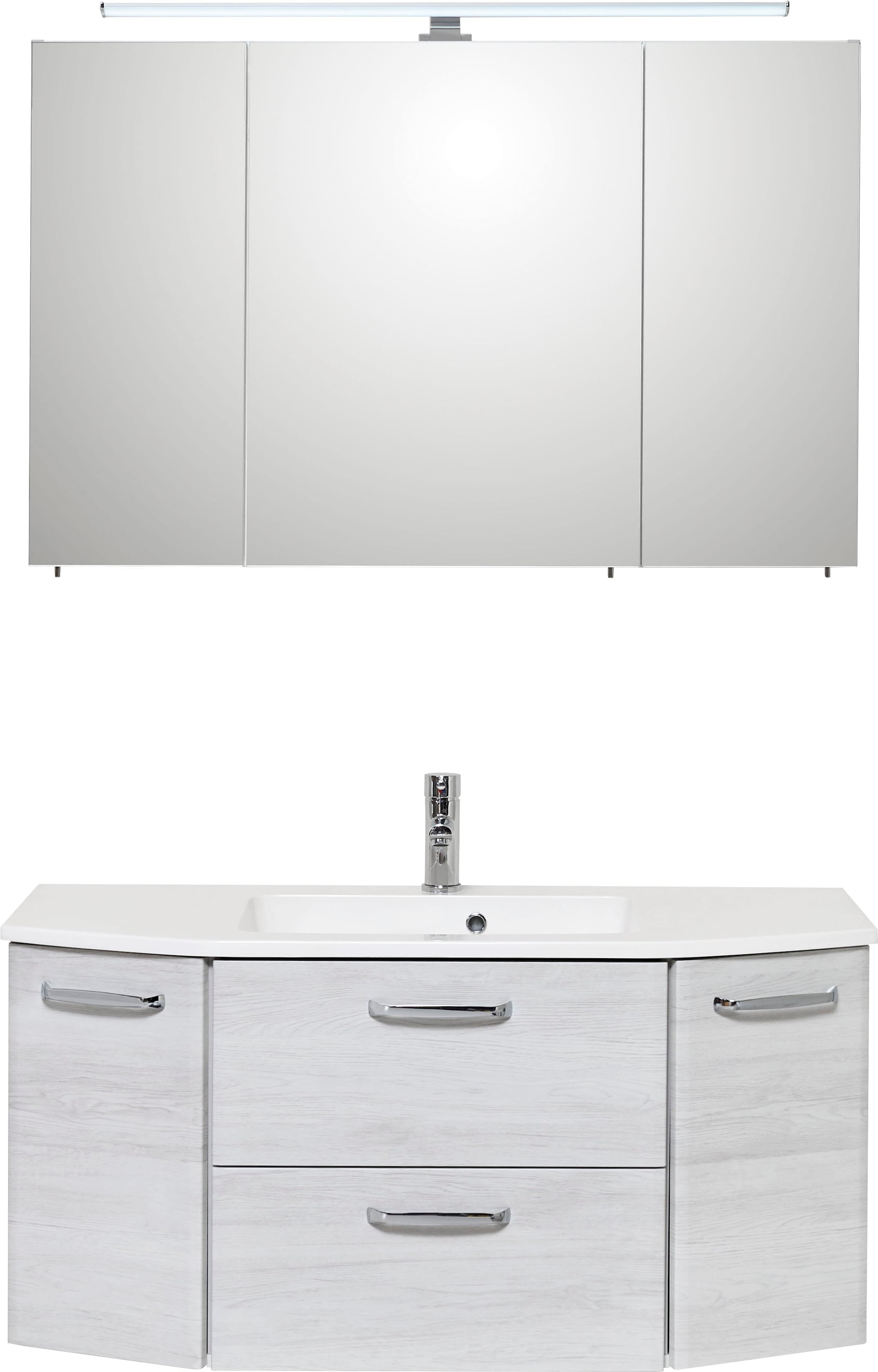 PELIPAL Badmöbel-Set »Quickset auf Waschtisch-Kombination 2 Spiegelschrank inkl. Raten LED- St.), kaufen (Set, 936«, Beleuchtung