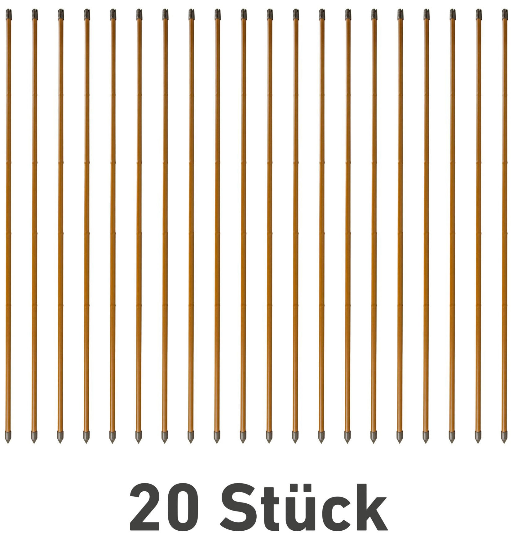 Windhager Rankhilfe, (Set, 20 St.), Stahlpflanzstäbe in Bambusoptik, H: 90 cm