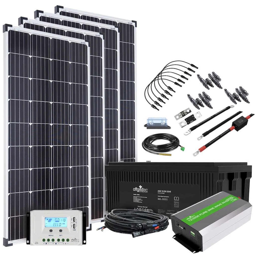 offgridtec Solaranlage »Autark XXL-Master 600W Plug & Play«, (Set)