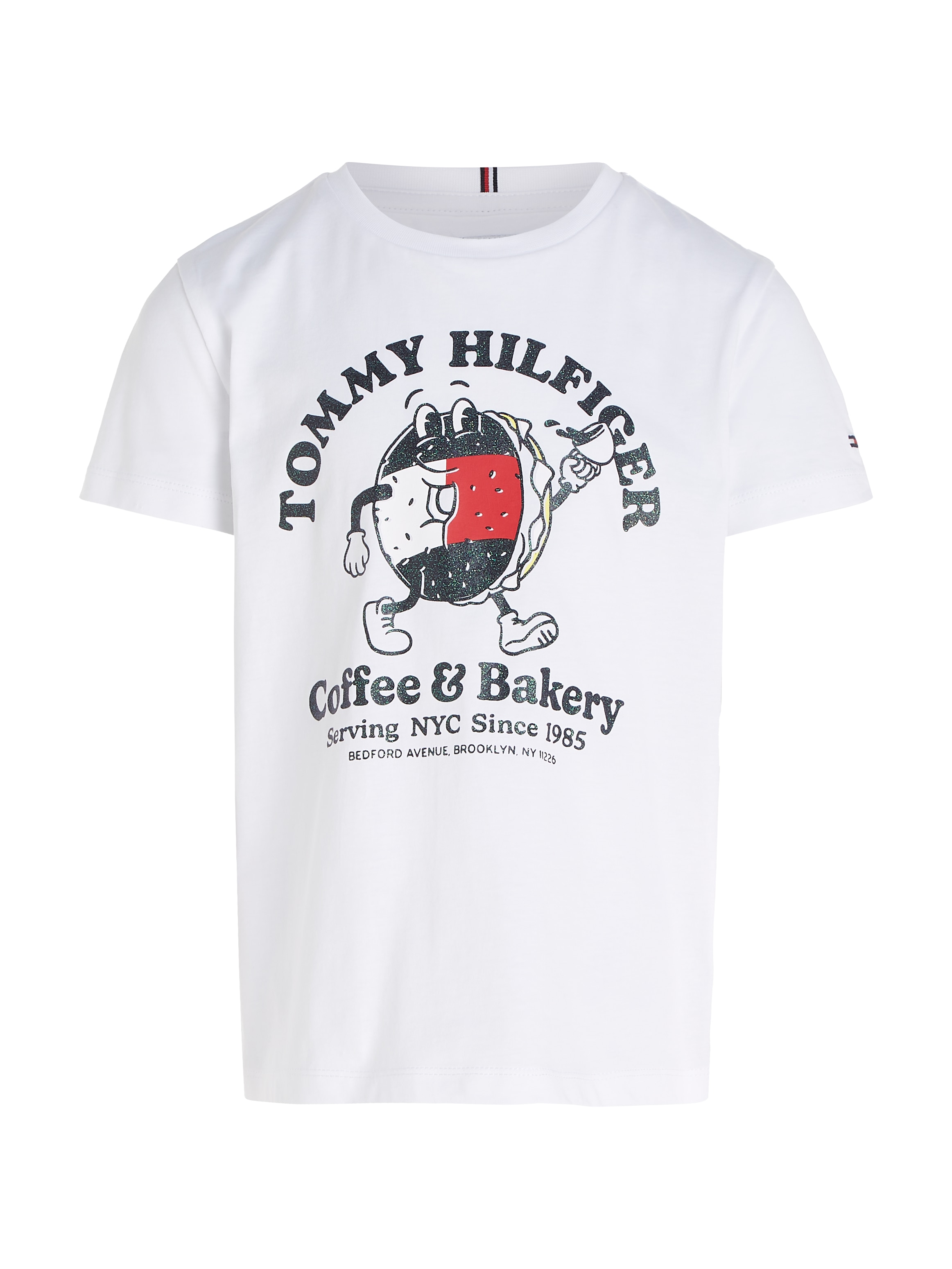 Tommy Hilfiger T-Shirt »TOMMY BAGELS TEE S/S«, mit großem Druck