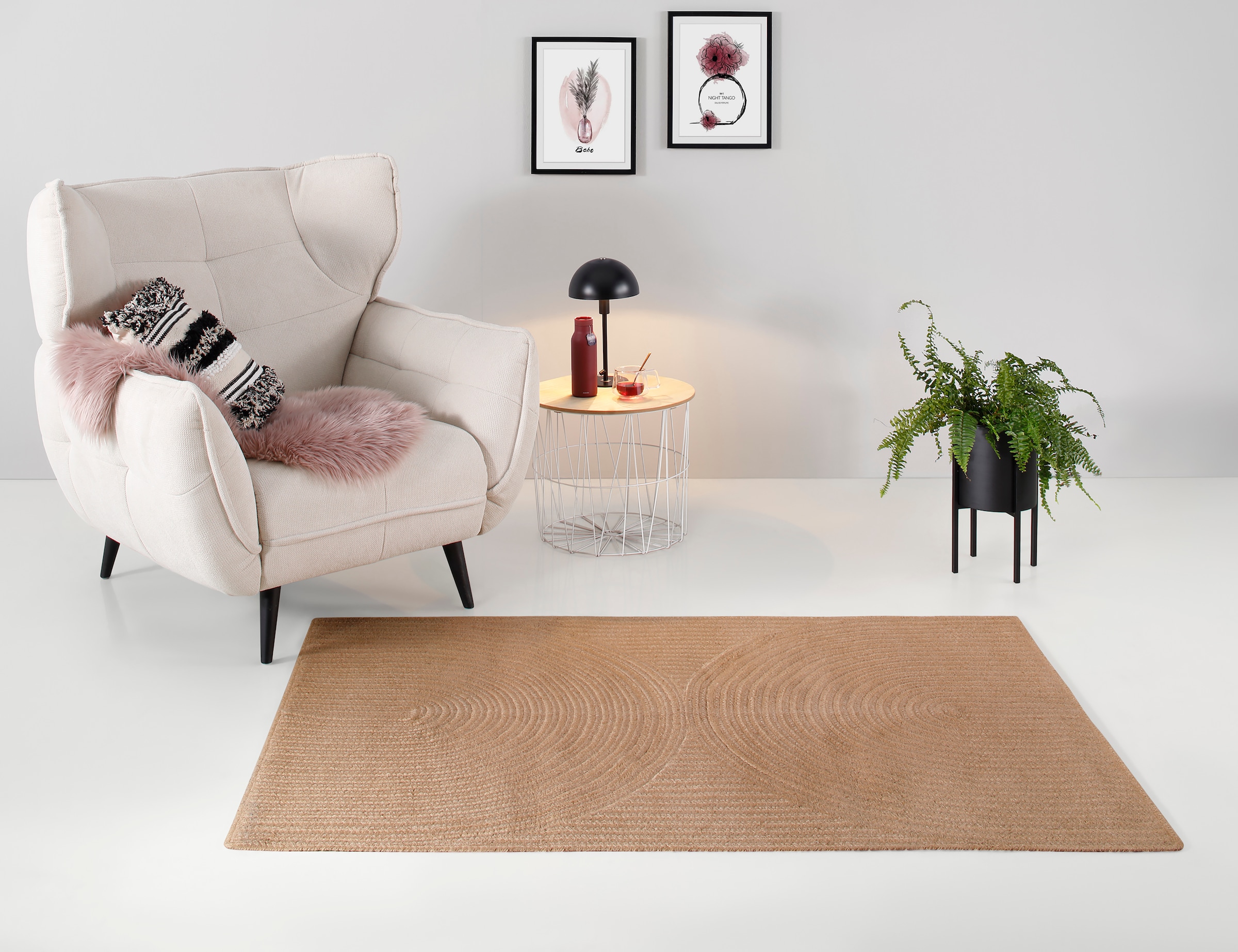 my home Teppich »Naturala, Jute-Teppich, handgefertigt«, rechteckig, 5 mm H günstig online kaufen