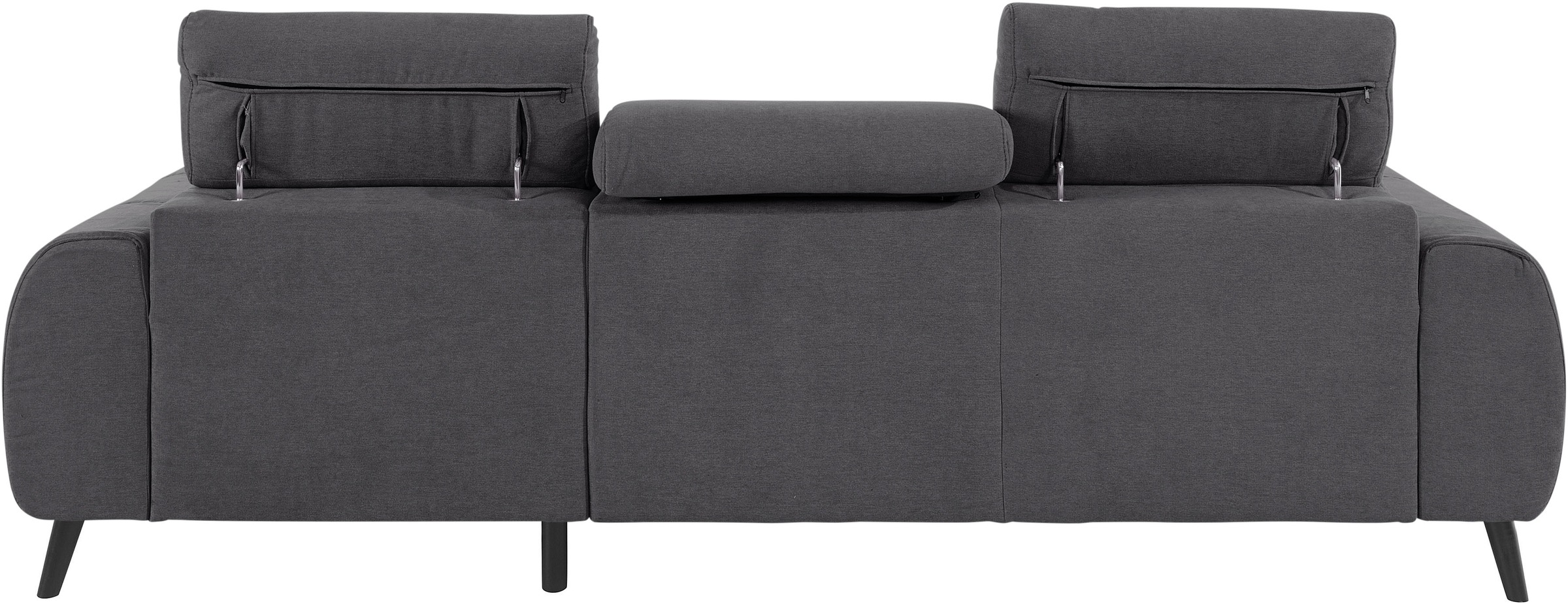 COTTA Ecksofa »Mia L-Form mit 3 Zierkissen«, wahlweise mit Bettfunktion, Bettkasten, Beleuchtung & Wireless-Charger