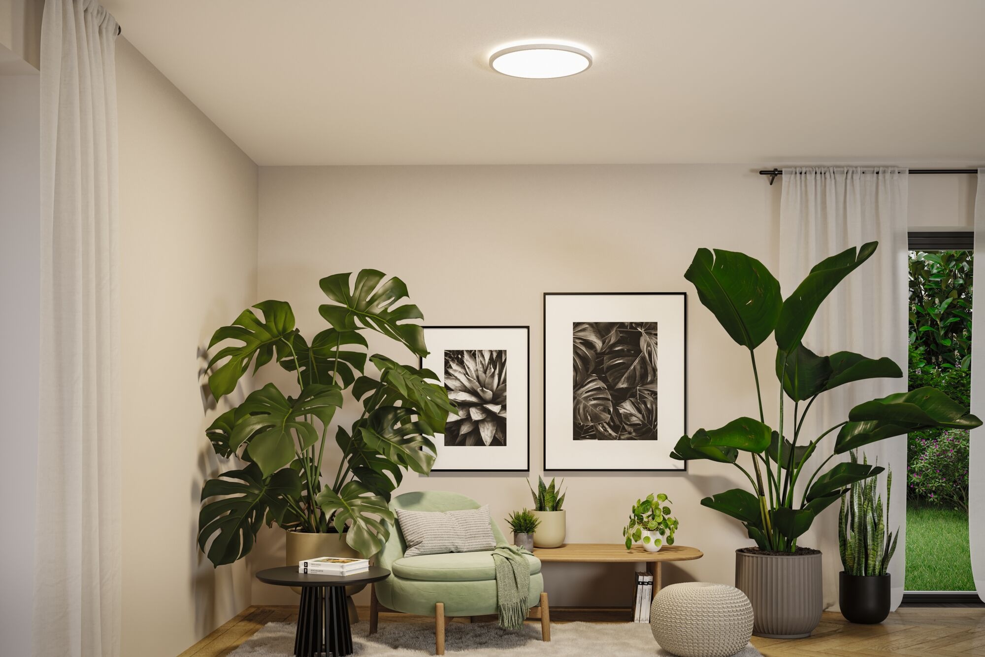 Paulmann LED Deckenleuchte »LED Panel Atria Shine IP44 rund 398mm White Swi günstig online kaufen