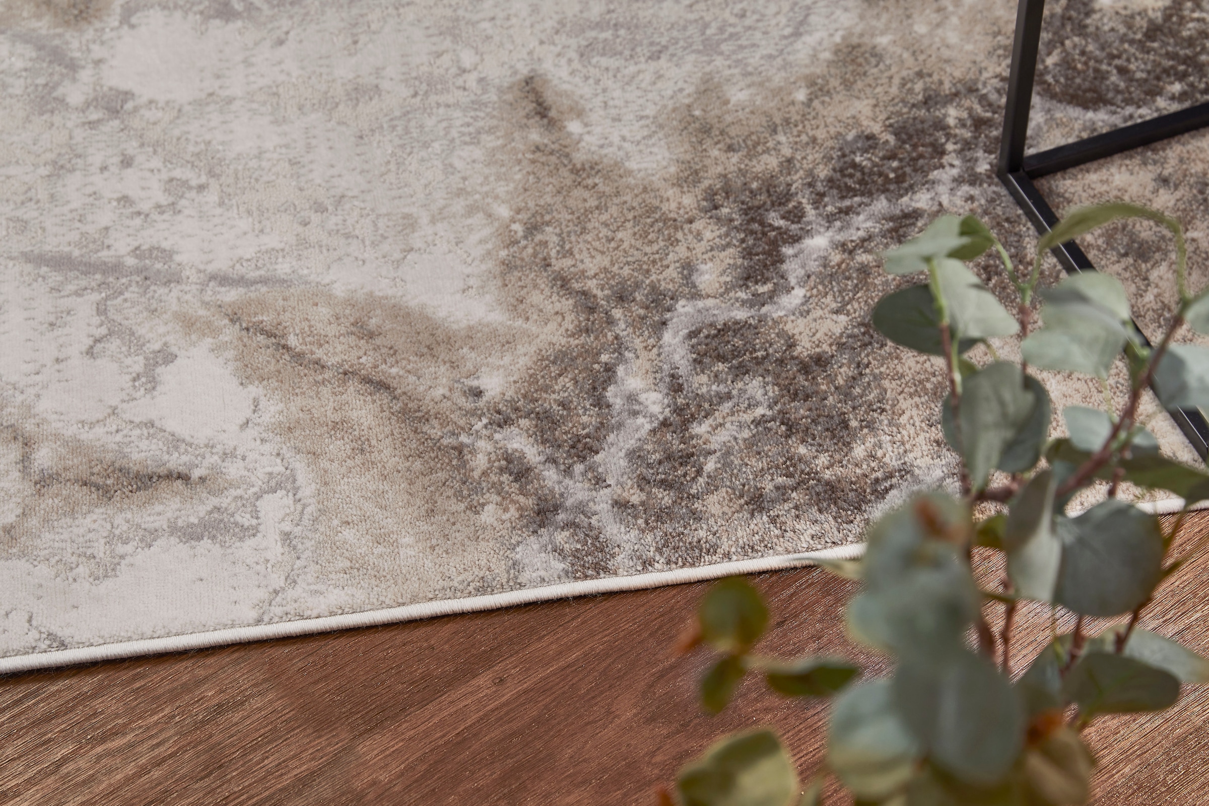 LUXOR living Teppich »Malmö 2«, rechteckig, 9 mm Höhe, Kurzflor, modernes Marmor Design, Hoch-Tief Effekt, Wohnzimmer