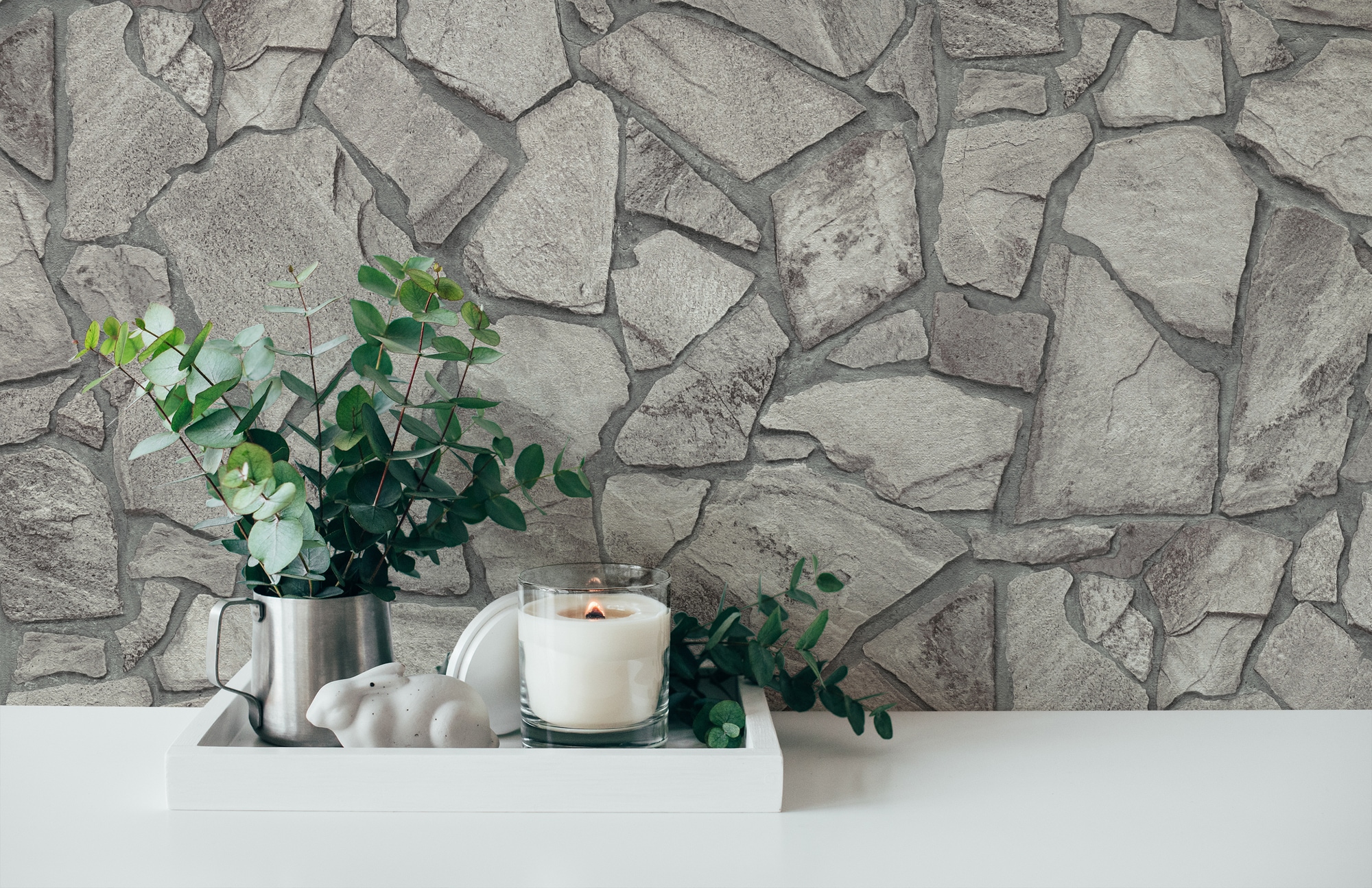 A.S. Création Vliestapete »Terra Tapete Steinoptik«, matt-gemustert-neutral, Stein-Tapete Steinwand Naturstein 3d-Optik Tapeten Wohnzimmer modern