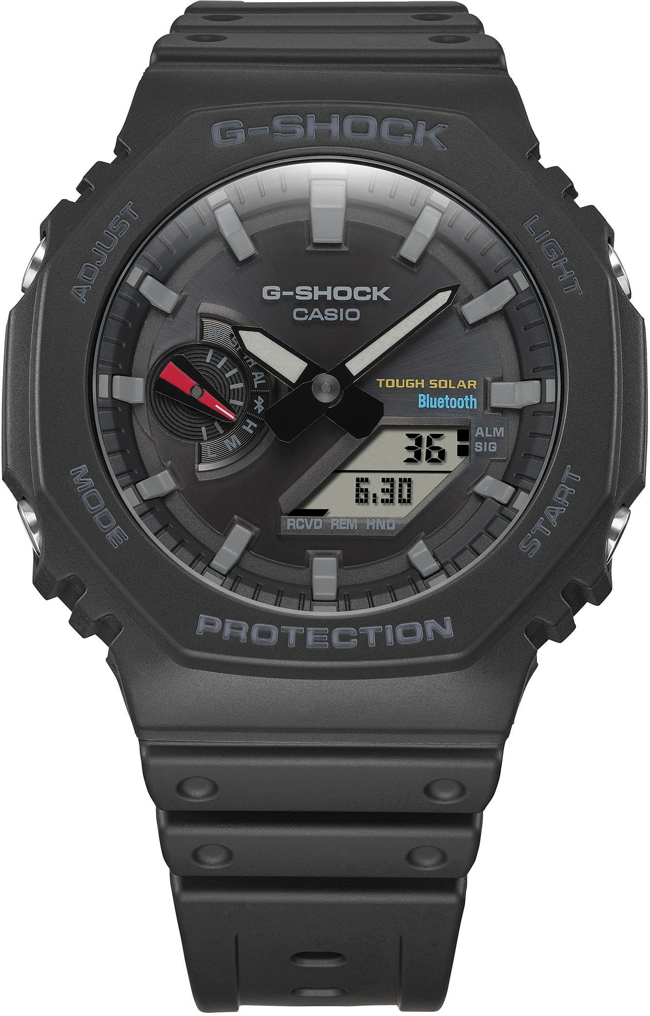 CASIO G-SHOCK Smartwatch »GA-B2100-1AER«, Solaruhr, Armanduhr, Herrenuhr, Bluetooth, bis 20 bar wasserdicht)