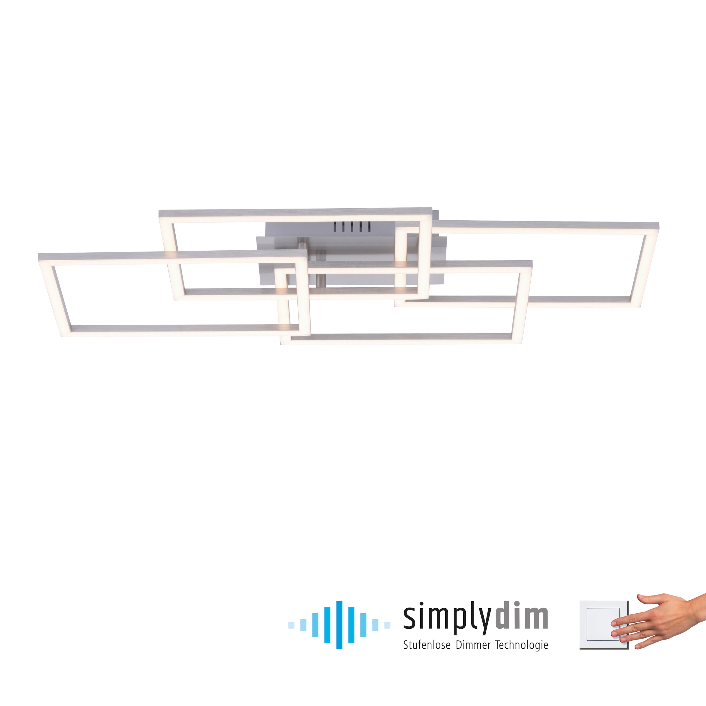 JUST LIGHT LED Deckenleuchte »IVEN«, 4 flammig, Leuchtmittel LED-Board   LE günstig online kaufen