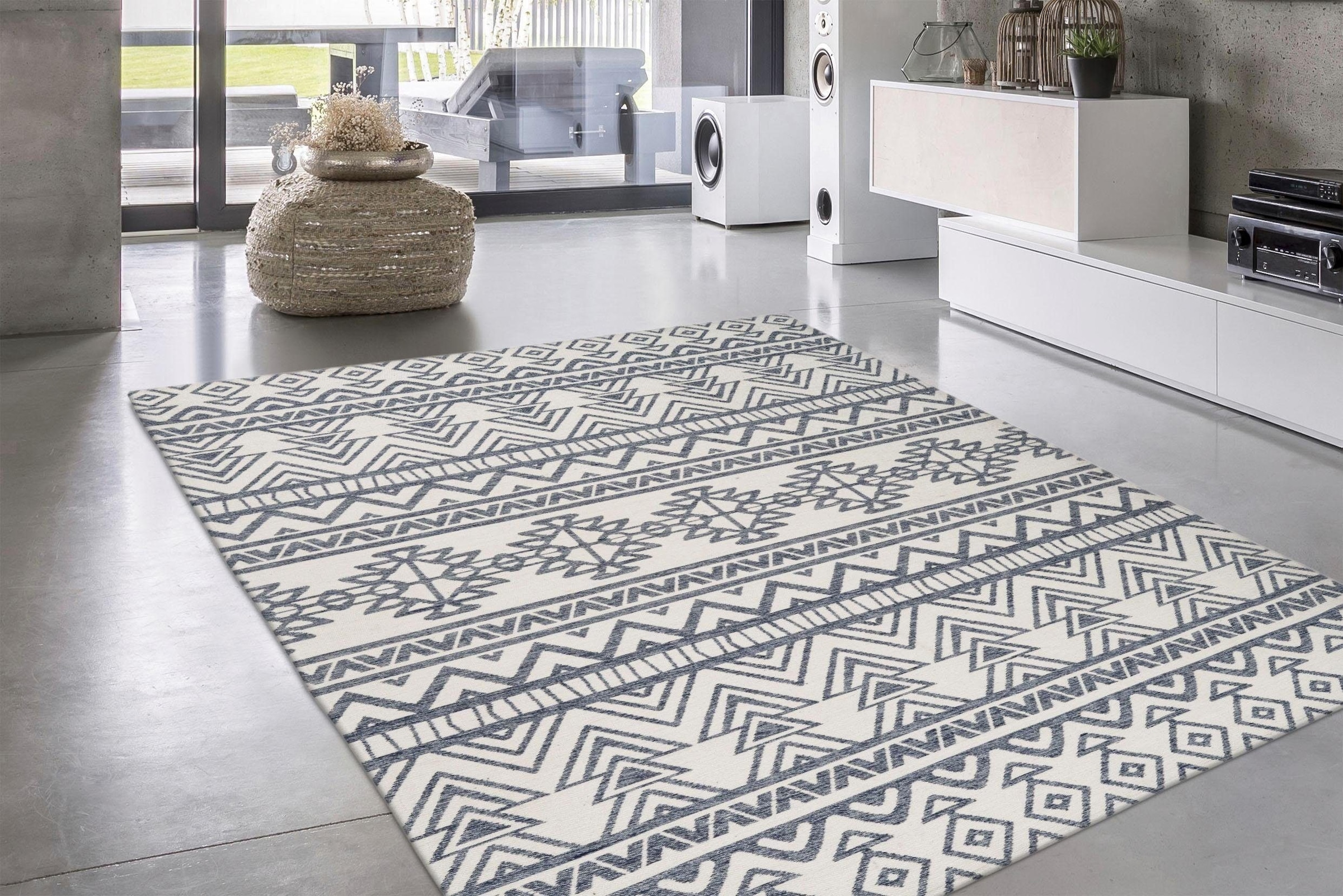 calo-deluxe Teppich »Rico 505«, rechteckig, 10 mm Höhe, In- und Outdoor geeignet, pflegeleicht, Wohnzimmer