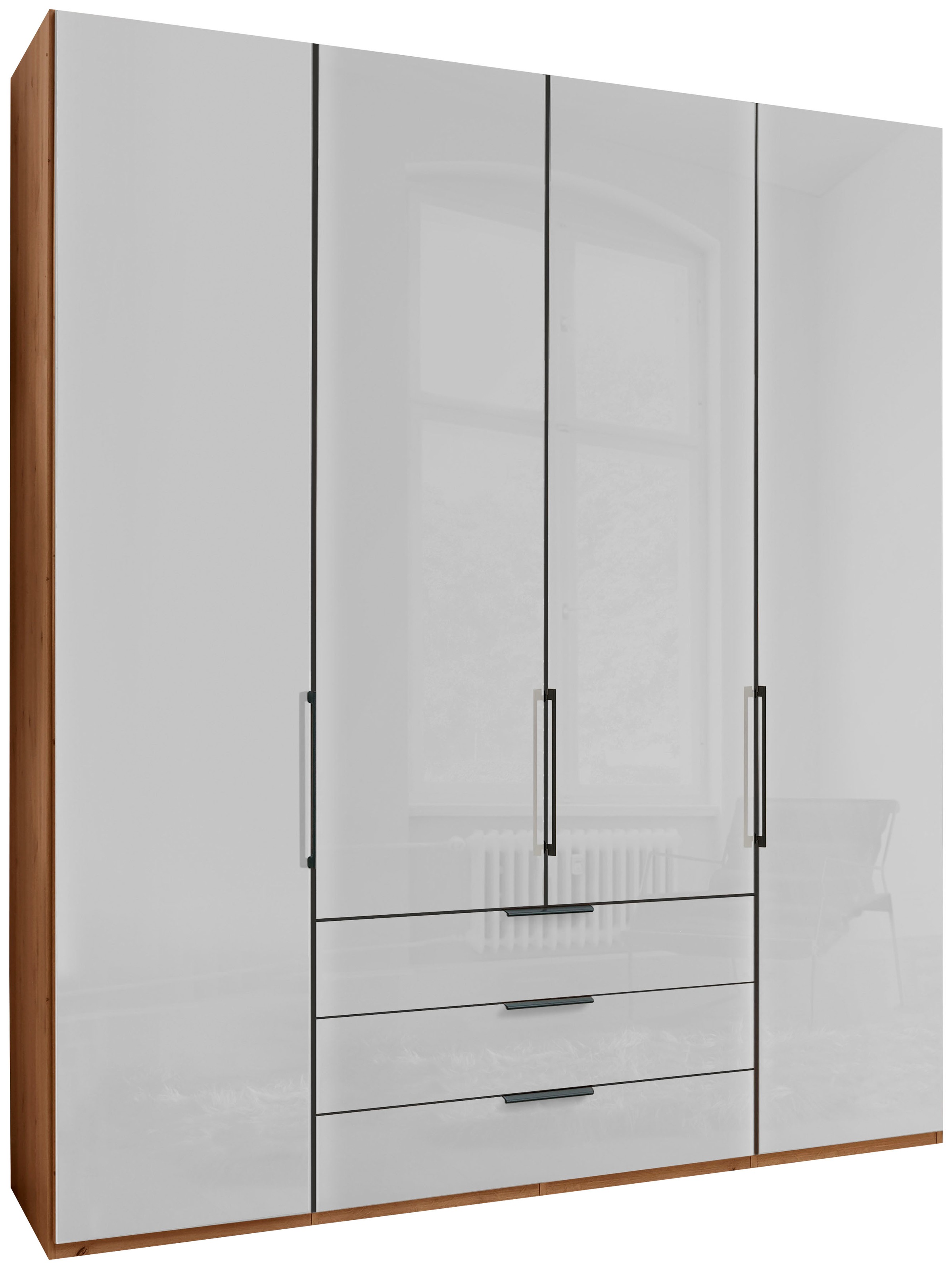 WIEMANN Drehtürenschrank "Monaco", mit Glasfront sowie hochwertigen Beschlä günstig online kaufen