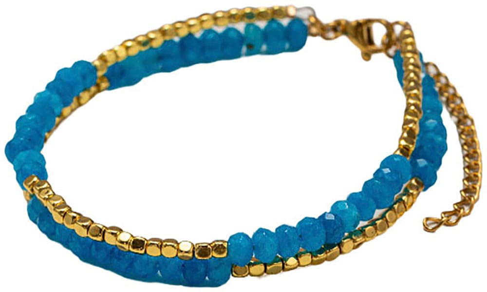 Firetti Armband »Schmuck Geschenk Edelstahl Armschmuck Armkette Edelstein«, Made in Germany - mit Hämatit, Jade