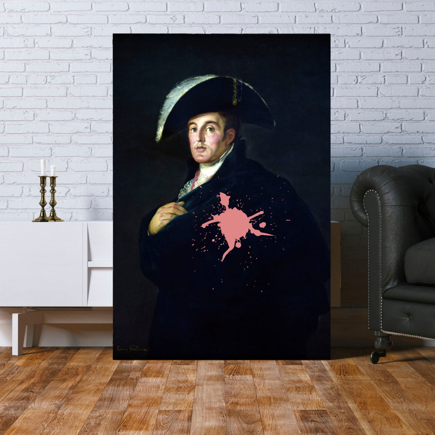 queence Acrylglasbild »Mann mit Farbklecks« Bilder von Männern   Formen   G günstig online kaufen