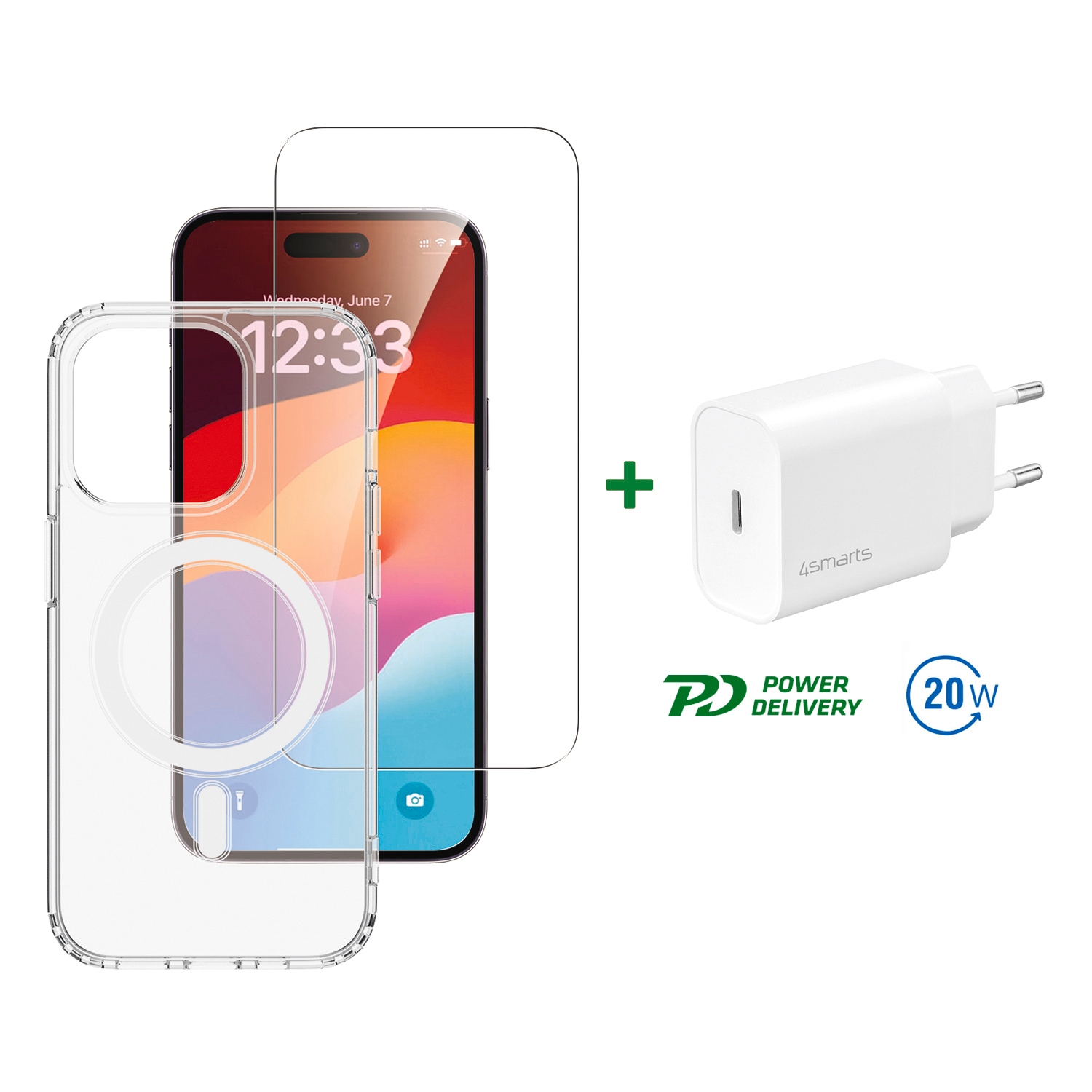 4smarts Backcover »3in1 Starter Set«, Apple iPhone 15 Pro Max, für iPhone 15 Pro Max