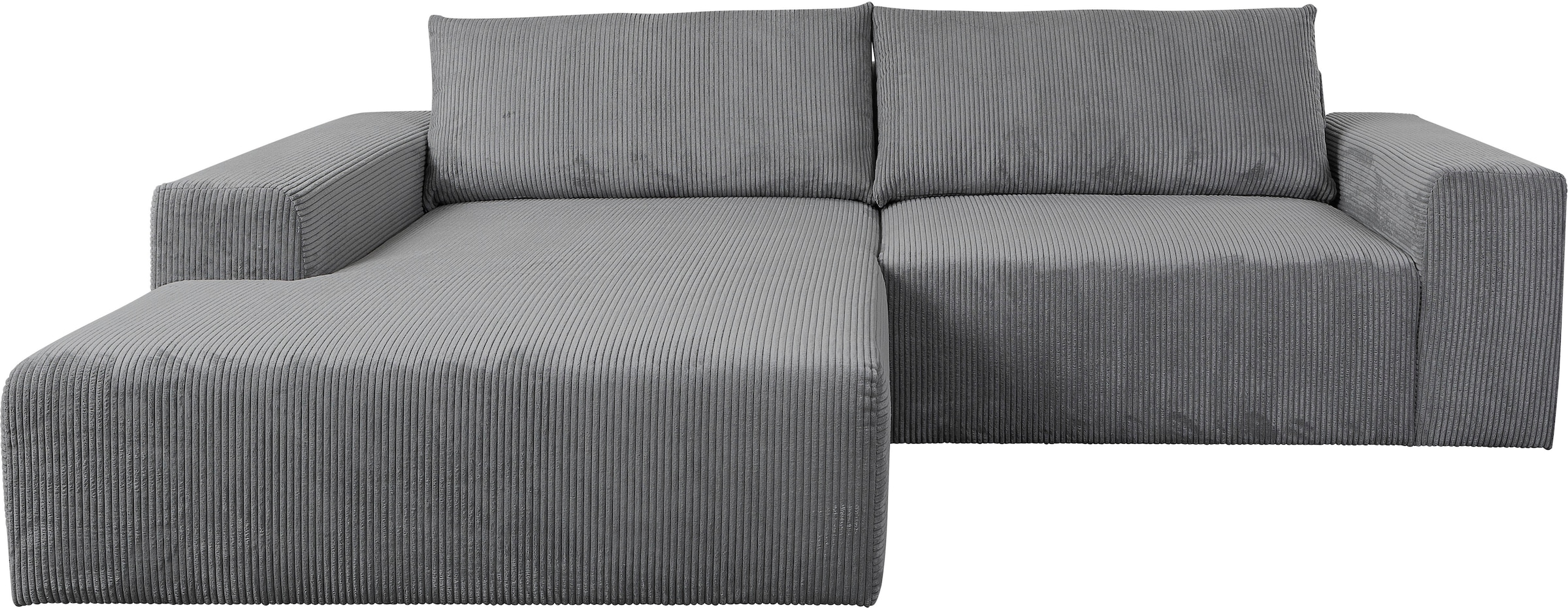 WERK2 Ecksofa »Rio 262 x 188 cm, modern & bequem, aktuelles Design, breite Armlehnen« Cord, L-Form