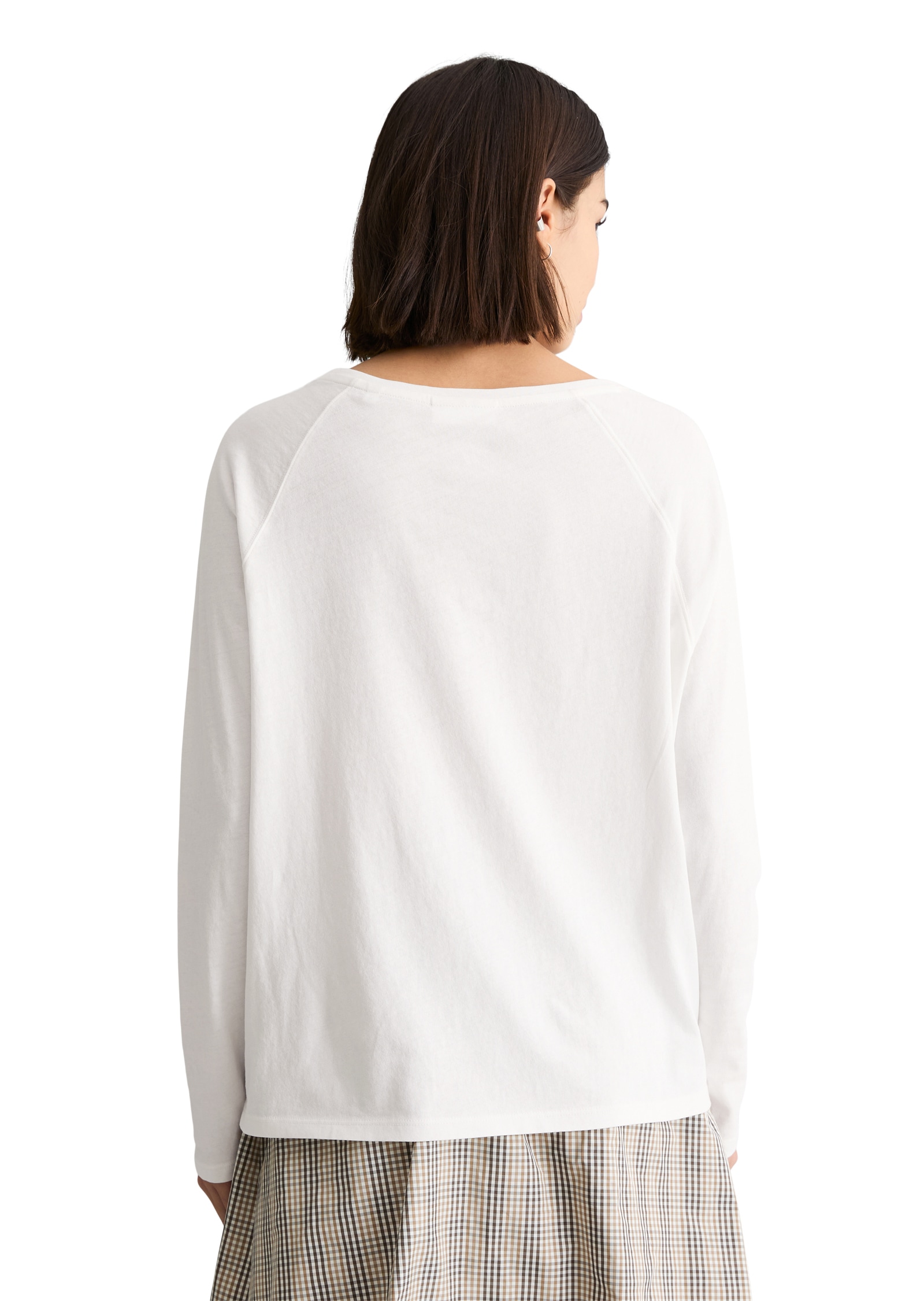 Marc O'Polo DENIM Longsleeve relaxed fit mit Raglan-Ärmeln, U-Boot-Ausschnitt