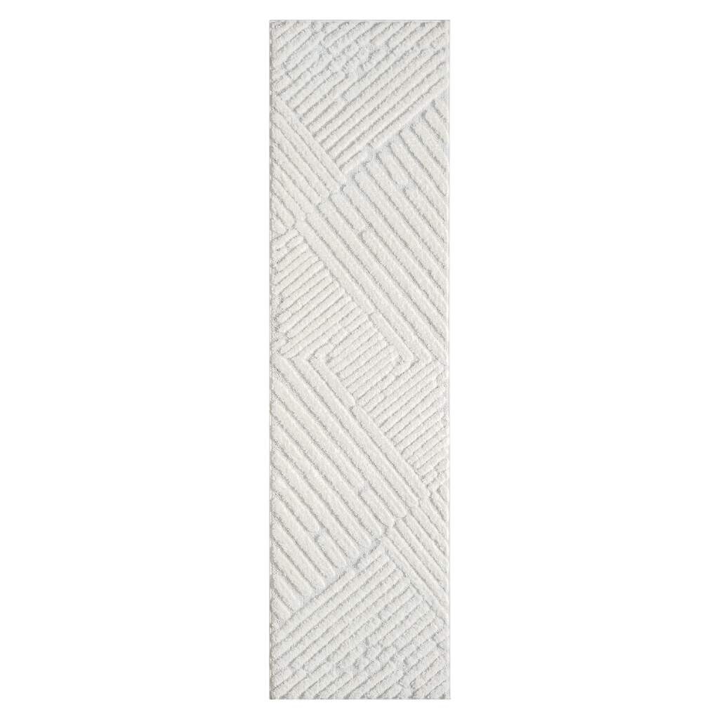 Carpet City Hochflor-Teppich »FOCUS749«, rechteckig, 20 mm Höhe, Boho-Teppich, Hochtief-Muster/ 3D-Effekt, für Wohnzimmer, Schlafzimmer