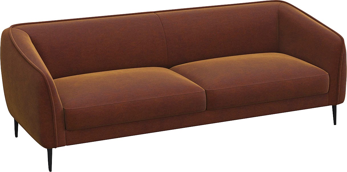 FLEXLUX 3-Sitzer »Belle Designsofa, Couch, bequem durch Kaltschaum im Sitz« Skandinavisches Design, In hochwertiger Verarbeitung