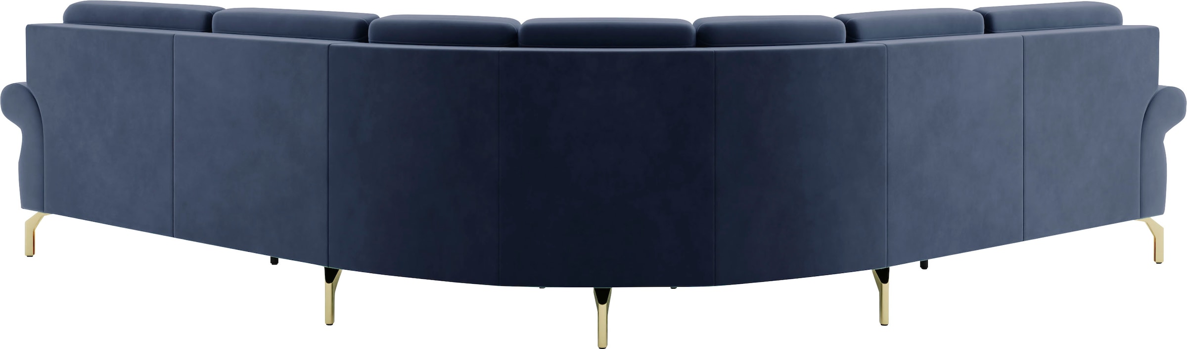 sit&more Ecksofa »Orient 1 L-Form«, inkl. 4 Zierkissen mit Strass-Stein, goldfarbene Metallfüße
