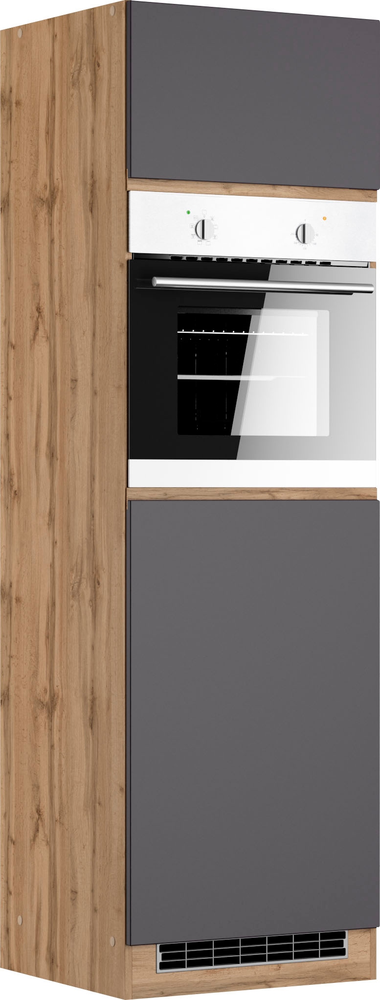 KOCHSTATION Backofen/Kühlumbauschrank »KS-Riesa«, Breite 60 cm, MDF-Fronten