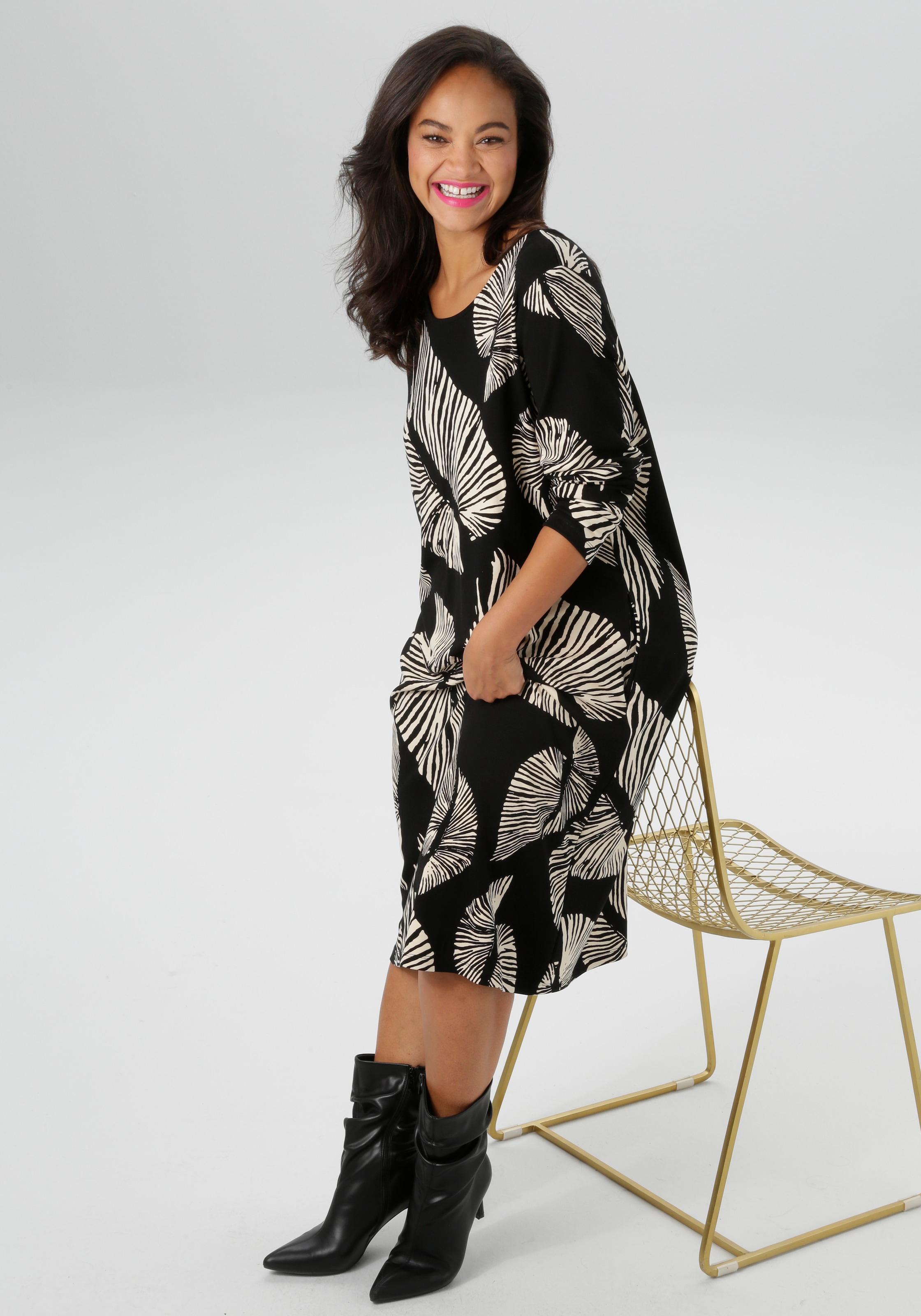 Aniston PLUS Jerseykleid, aus weicher Milano Rib-Qualität - NEUE KOLLEKTION