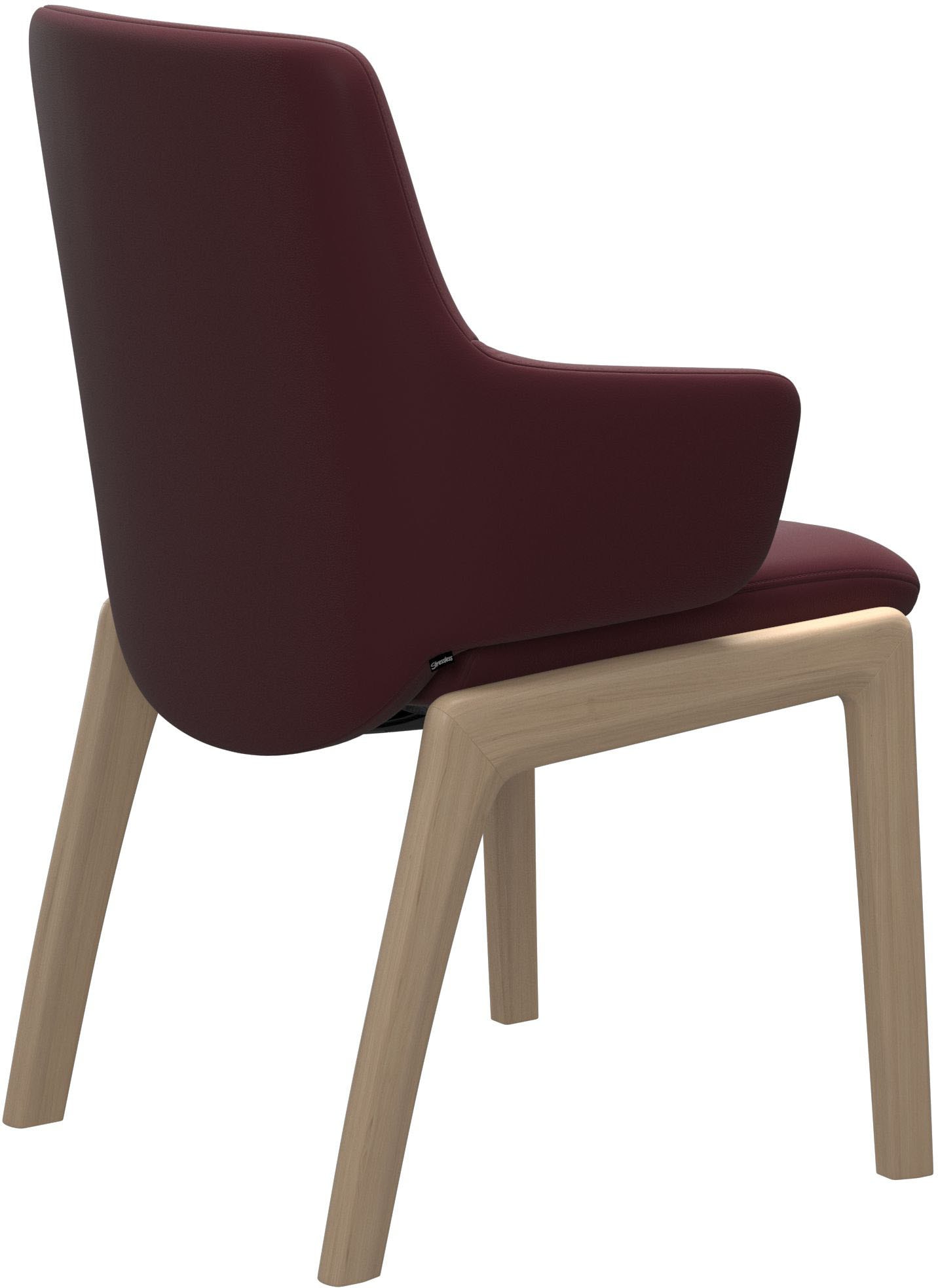 Stressless® Polsterstuhl »Laurel«, Leder BATICK, Low Back mit Armlehne, Größe L, mit abgerundeten Beinen in Schwarz