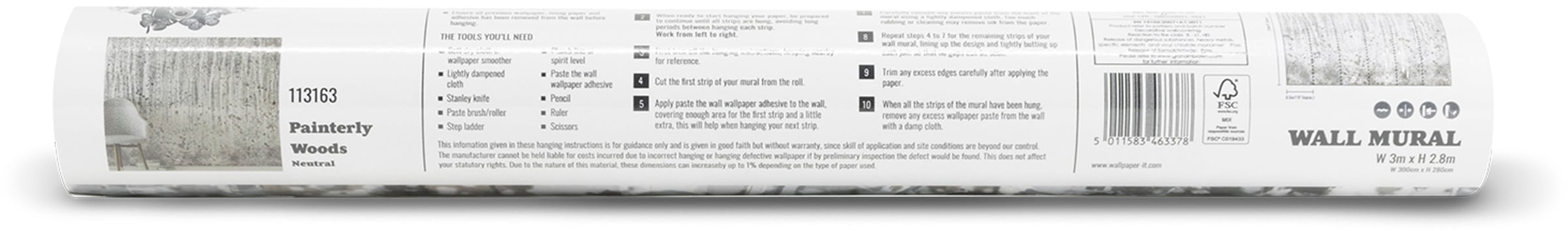 Art for the home Fototapete »Art for the Home Fototapete Wald Neutral«, Wald, Art for the Home Fototapete Wald Neutral