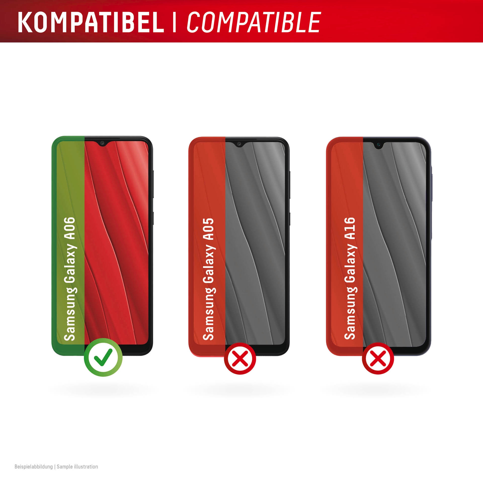 Displex Displayschutzglas »Real Glass« für Samsung Galaxy A06 Displayschutzfolie, Schutzfolie, Bildschirmschutz, kratz- & stoßfest