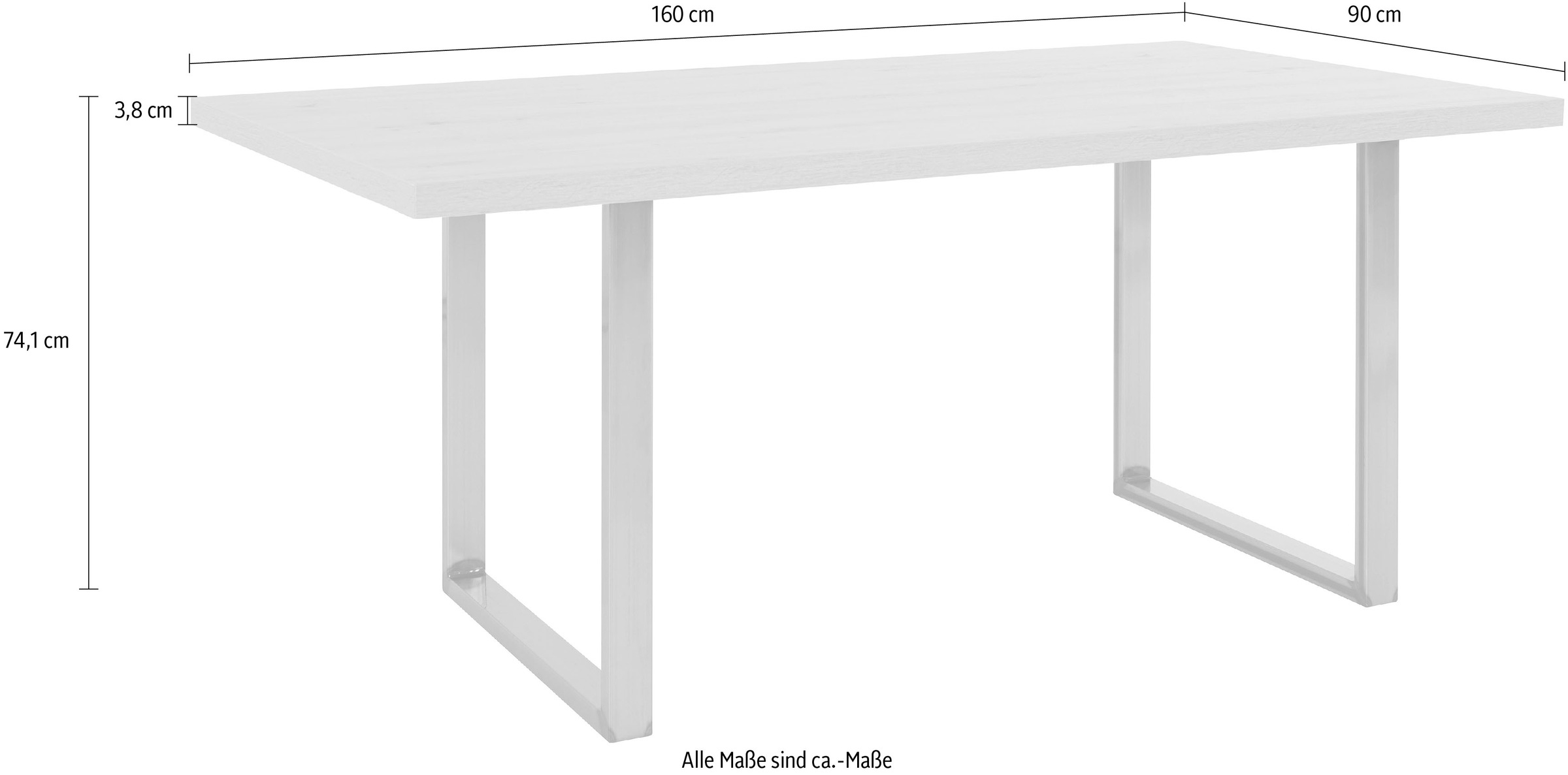 FORTE Esstisch, Breite 160 cm