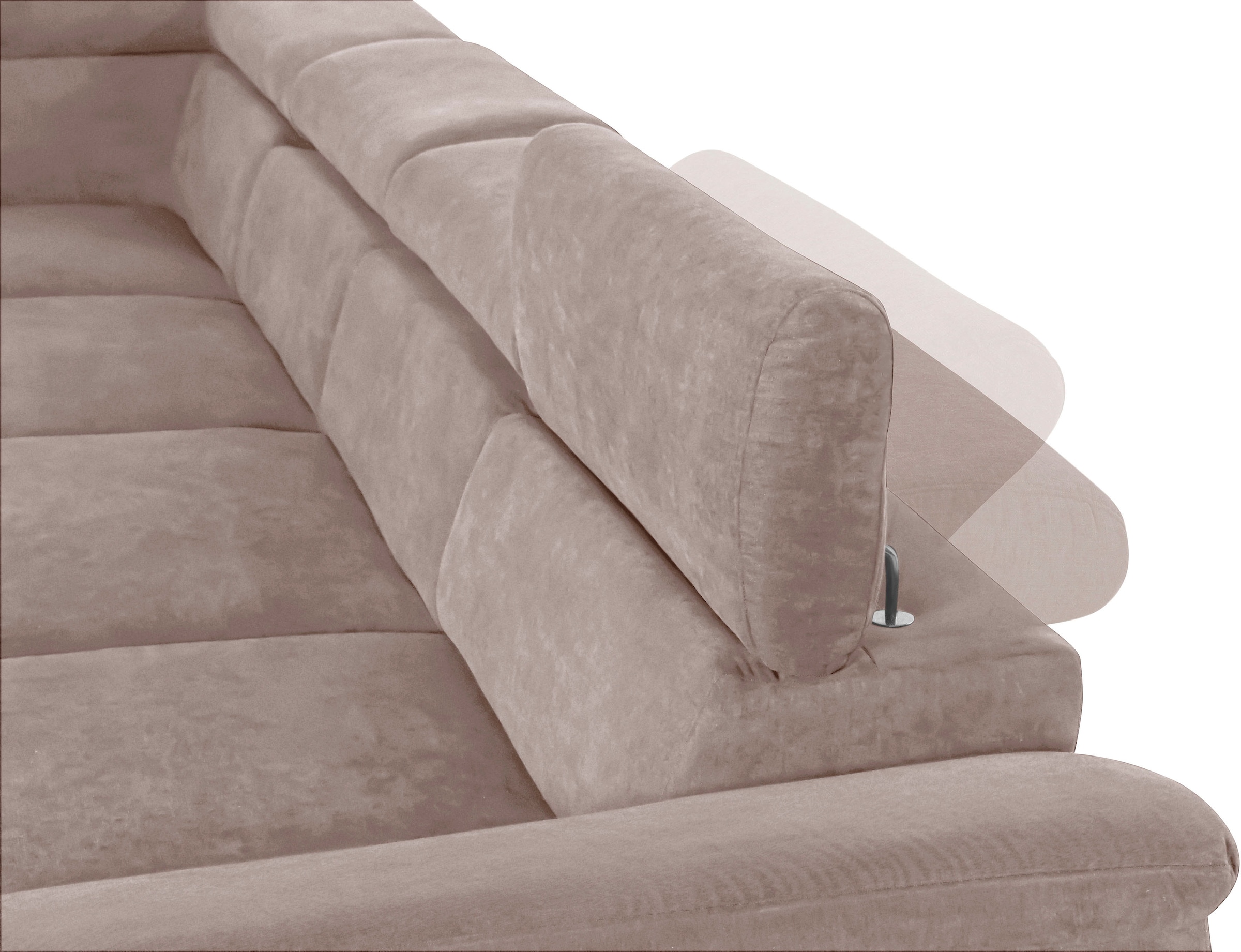 COTTA Wohnlandschaft »Komaris U-Form, B: 320 cm«, mit Kopfteilverstellung, optional Bettfunktion, Bettkasten & Licht
