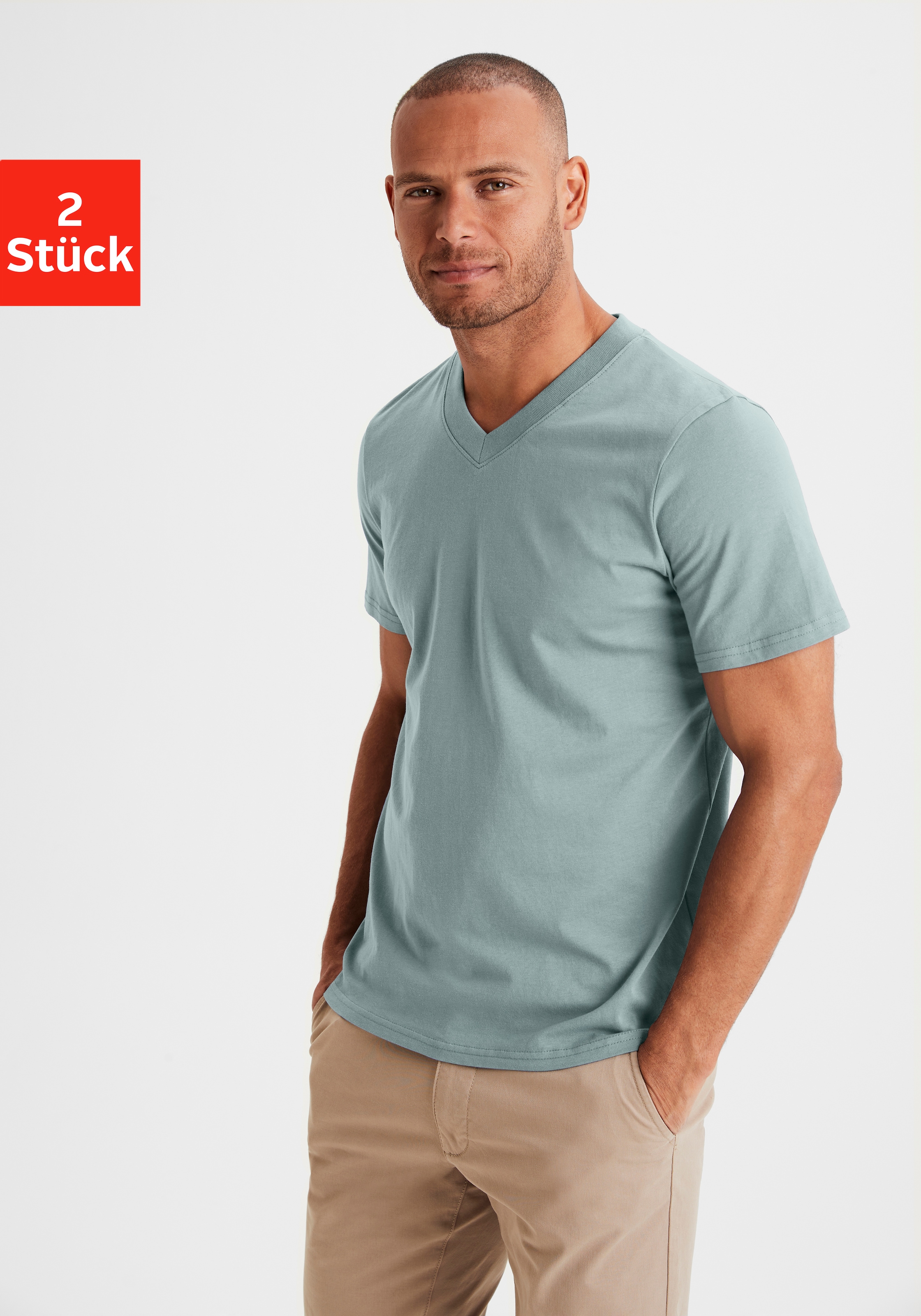 KangaROOS V-Shirt, (2er-Pack), ein Must-Have in klassischer Form online  bestellen | V-Shirts
