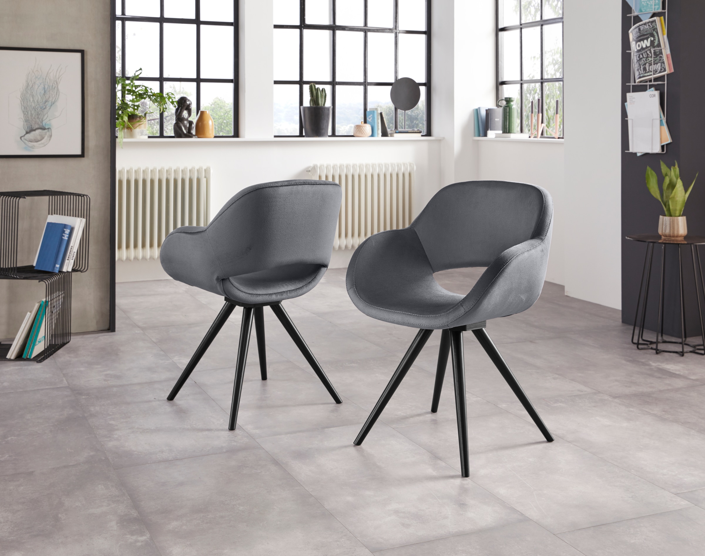 INOSIGN Armlehnstuhl »Aurora« (Set) 2 Stk.Gestell aus Massivholz Buche in s günstig online kaufen