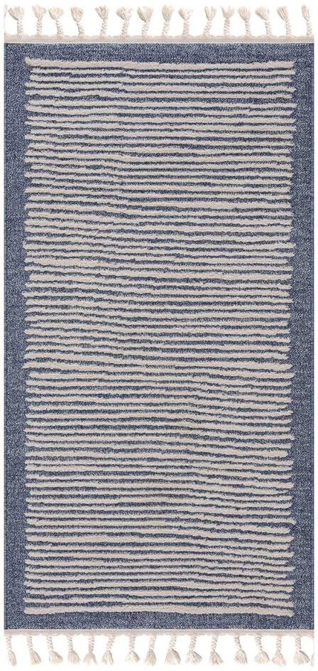 Carpet City Teppich »Art 2231«, rechteckig, 7 mm Höhe, Läufer, Kurzflor, mit Kettfäden, Streifen-Muster