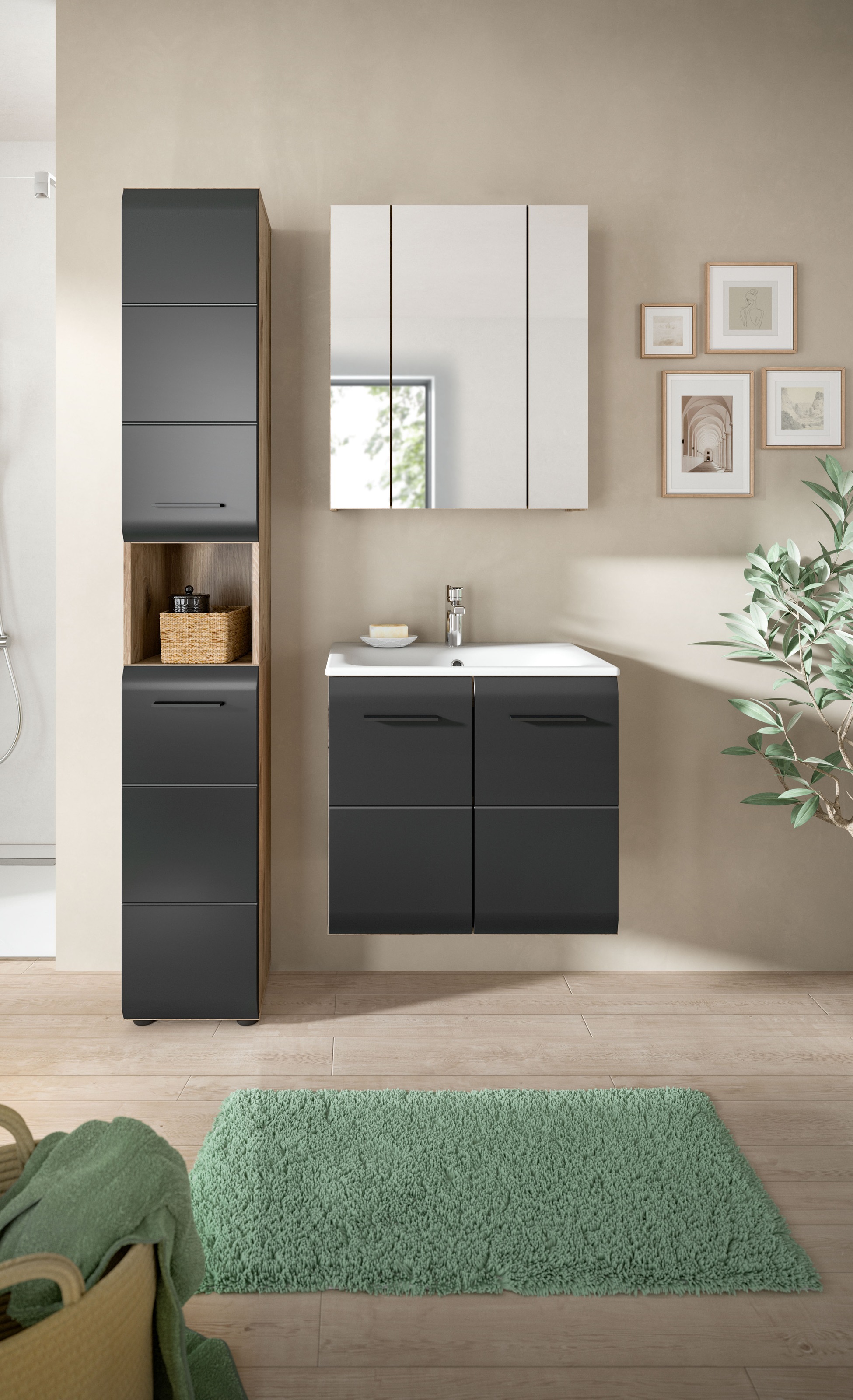 INOSIGN Badezimmer-Set Set, 4 Stk. tlg. Florenz, Badkombination 4-tlg.,Nox günstig online kaufen