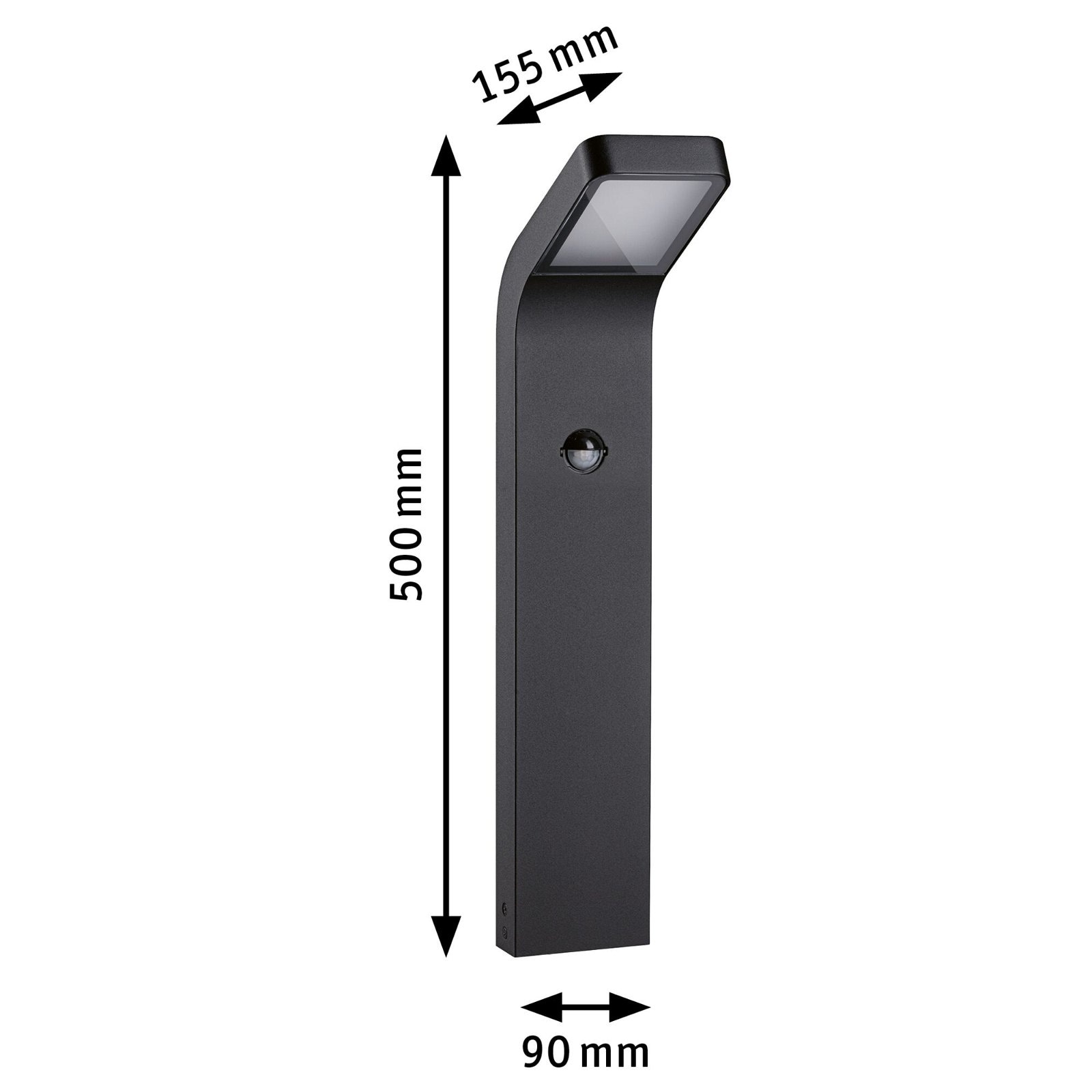 Paulmann LED Pollerleuchte »Kulma IP44 500mm 3000K 7,5W 500lm 230V Anthrazit Aluminium«, 1 flammig, Bewegungsmelder seewasserresistent