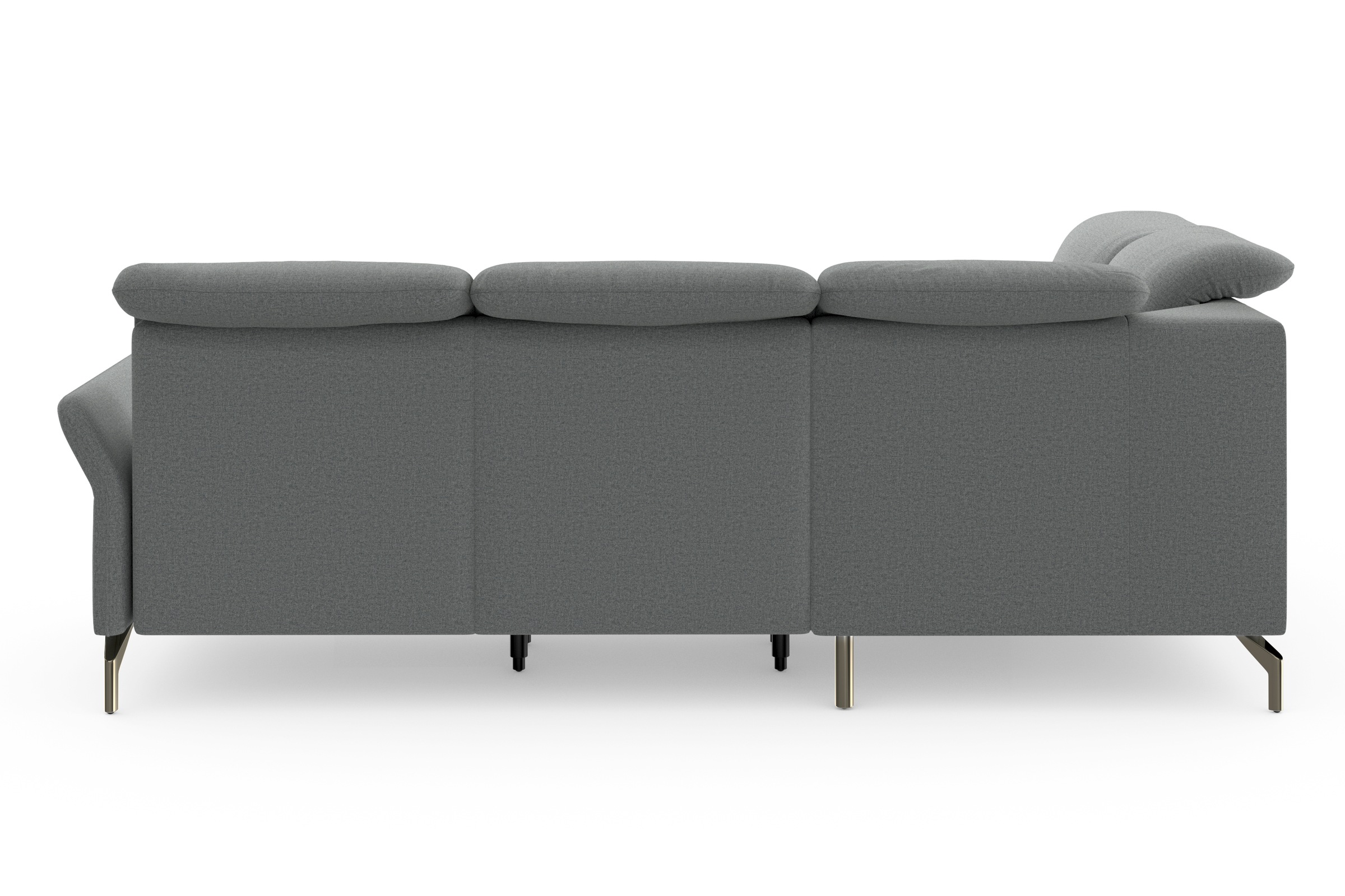 sit&more Ecksofa »Fashion L-Form«, wahlweise mit Kopfteilverstellung, Vorziehsitz, motorisch, Nickelfüße