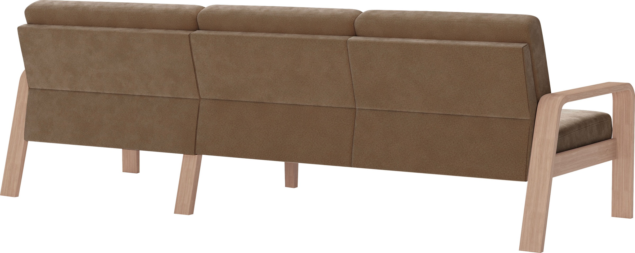 sit&more Ecksofa »Kolding L-Form«, Armlehnen aus Buchenholz in natur, verschiedene Bezüge und Farben
