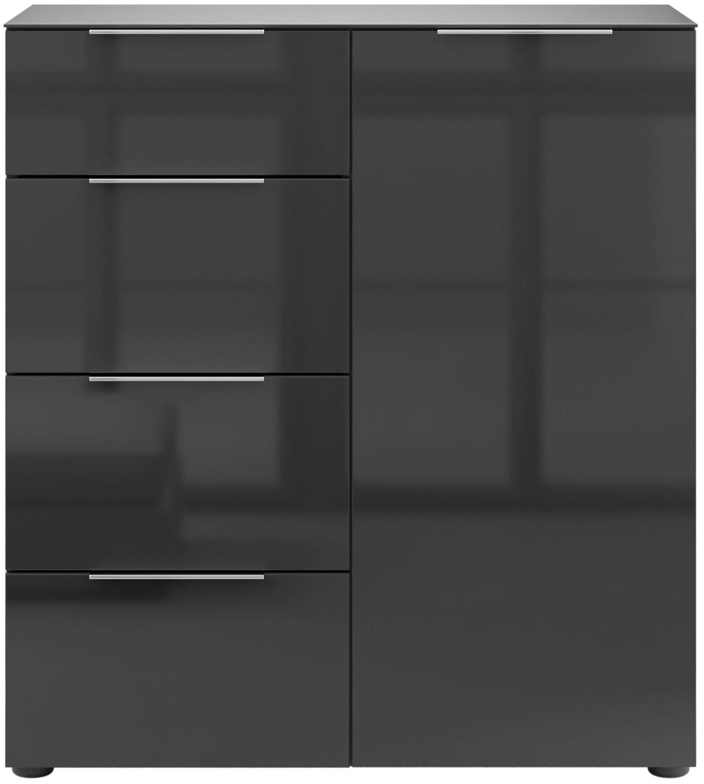 Manjana Möbel Kommode »Kommode mit Chrom oder Schwarz matten Metallgriffen«